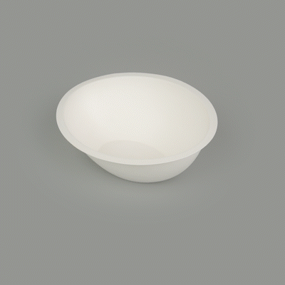 Pulp Safe No PFAS Added 27 oz Oval White Sugarcane / Bagasse Bowl - Home Compostable - 8 3/4" x 6 3/4" x 3 1/4" - 100 count box
