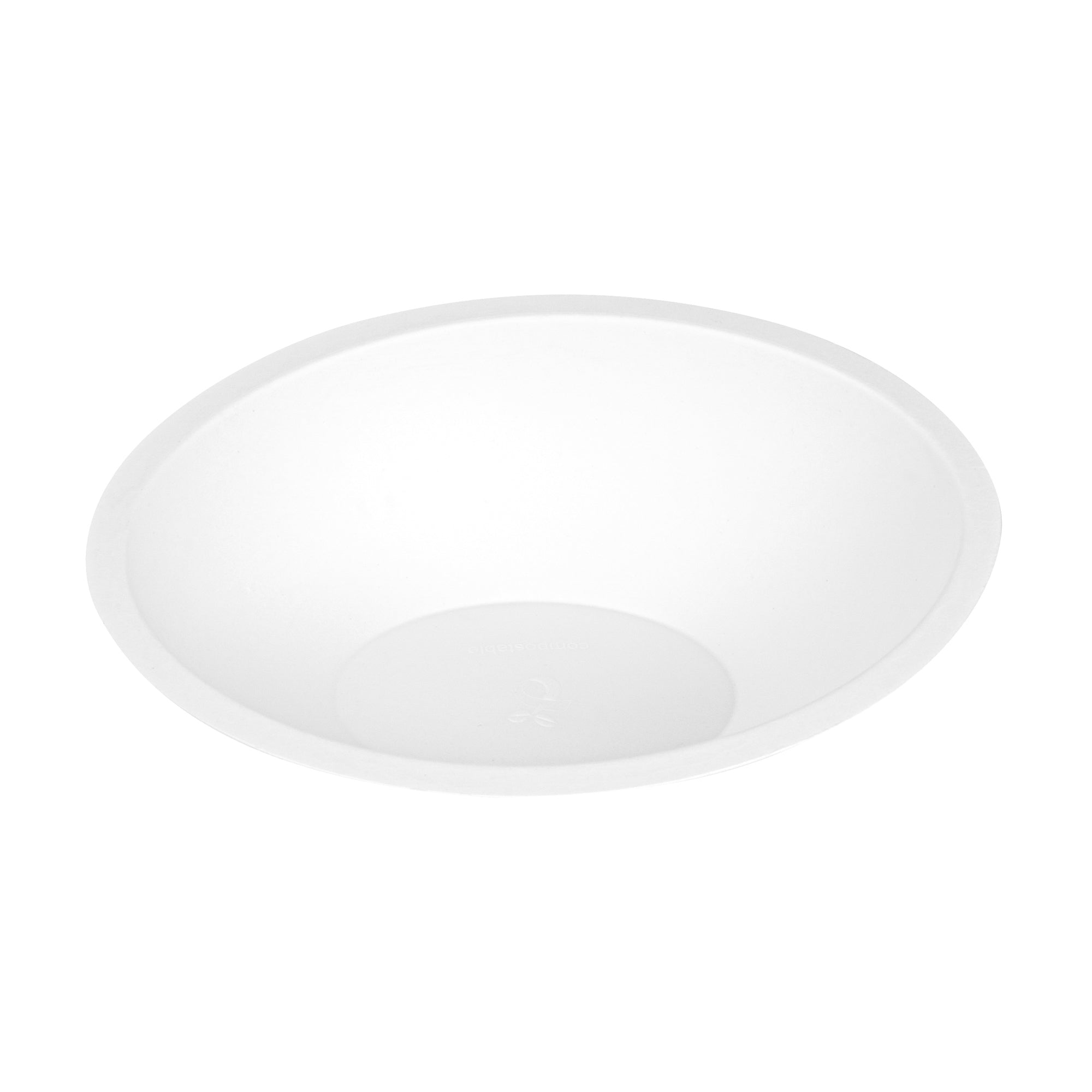 Pulp Safe No PFAS Added 16 oz Oval White Sugarcane / Bagasse Bowl - Home Compostable - 8 3/4" x 6 3/4" x 2 1/4" - 25 count box