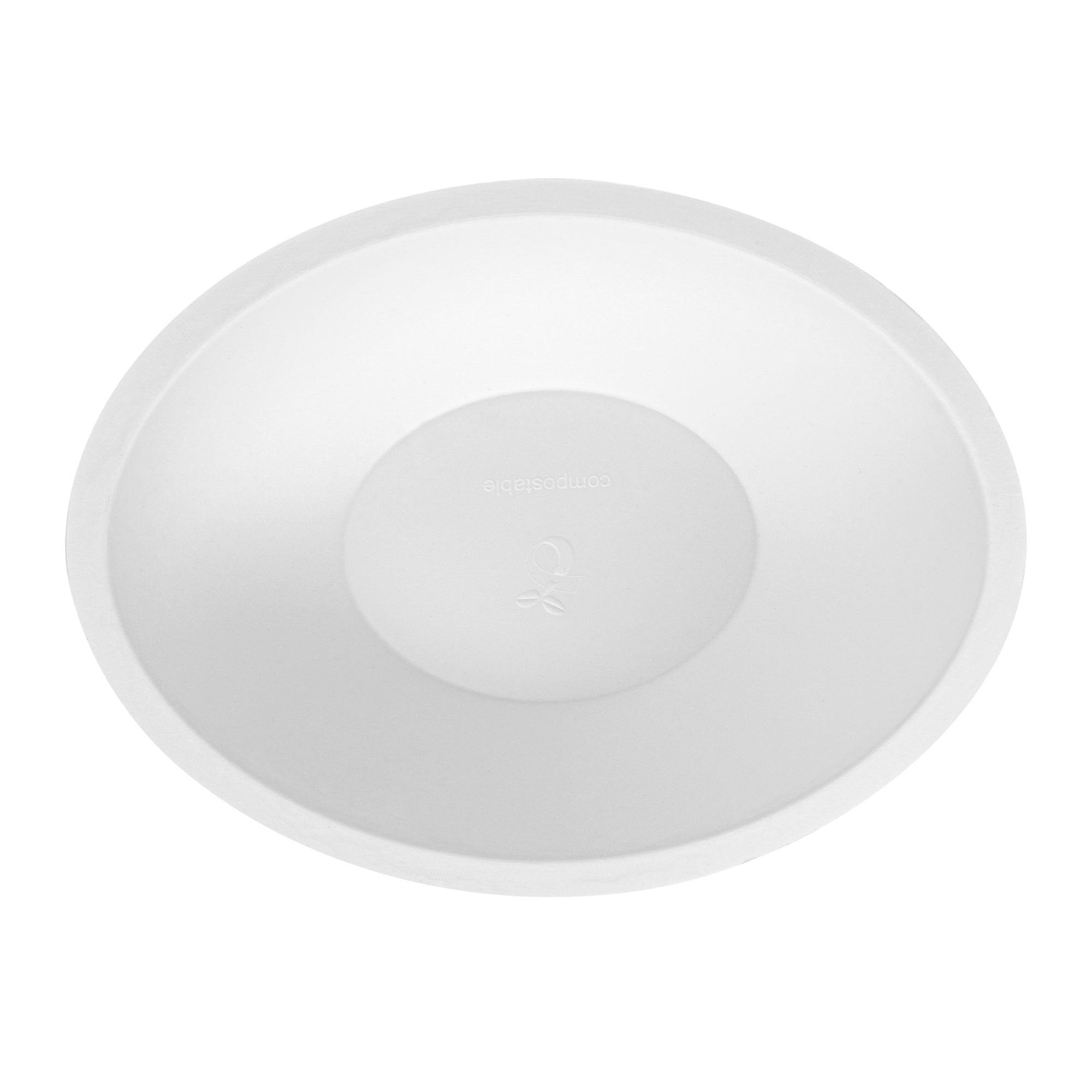 Pulp Safe No PFAS Added 16 oz Oval White Sugarcane / Bagasse Bowl - Home Compostable - 8 3/4" x 6 3/4" x 2 1/4" - 100 count box