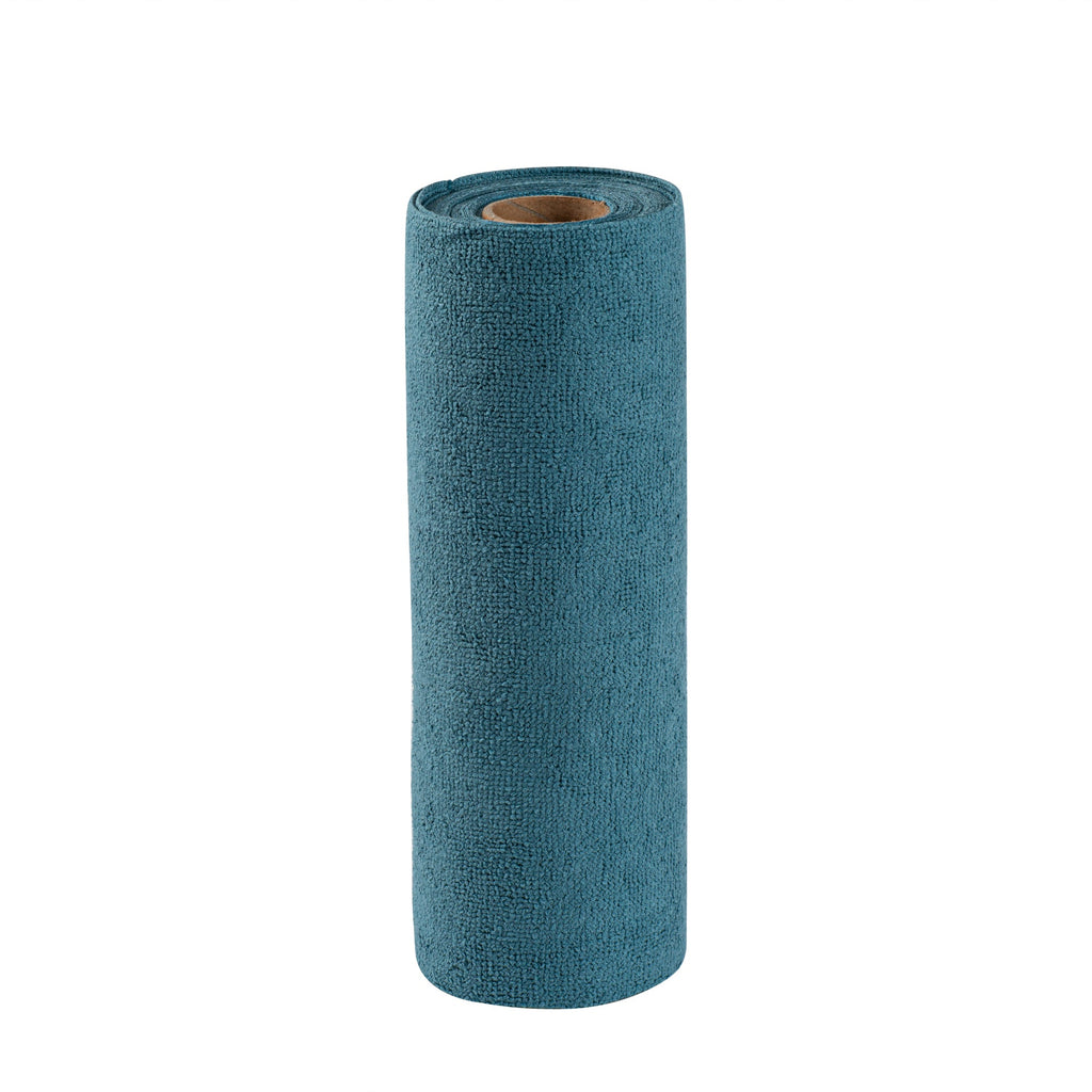 Clean Tek Professional Teal Microfiber General Purpose Towel Roll - Tear Away - 11 3/4" x 11 3/4" - 30 count box