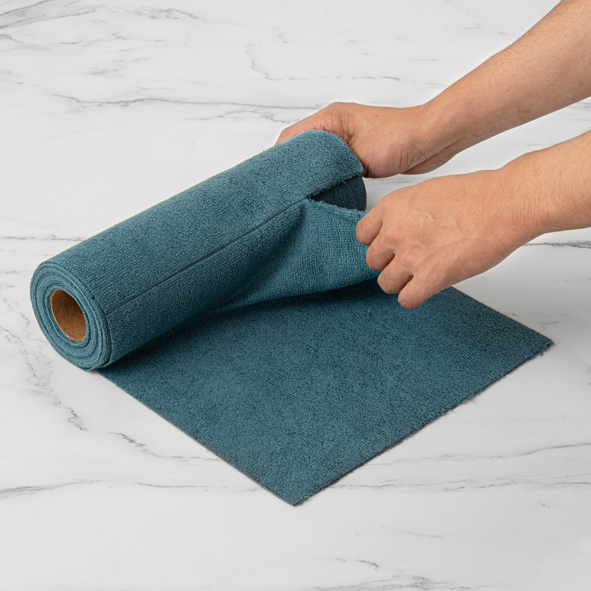 Clean Tek Professional Teal Microfiber General Purpose Towel Roll - Tear Away - 11 3/4" x 11 3/4" - 30 count box
