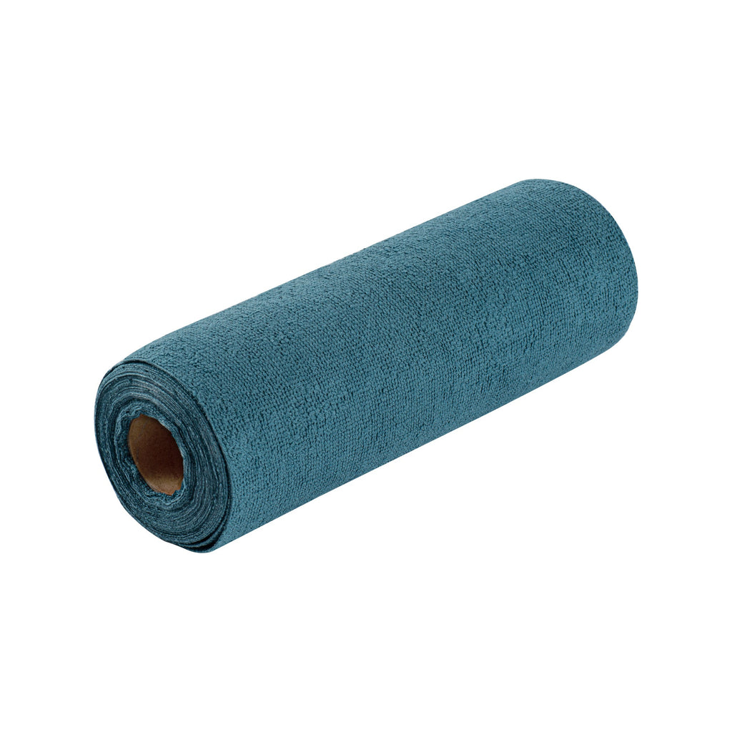 Clean Tek Professional Teal Microfiber General Purpose Towel Roll - Tear Away - 11 3/4" x 11 3/4" - 300 count box