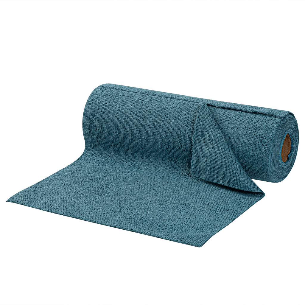 Clean Tek Professional Teal Microfiber General Purpose Towel Roll - Tear Away - 11 3/4" x 11 3/4" - 300 count box