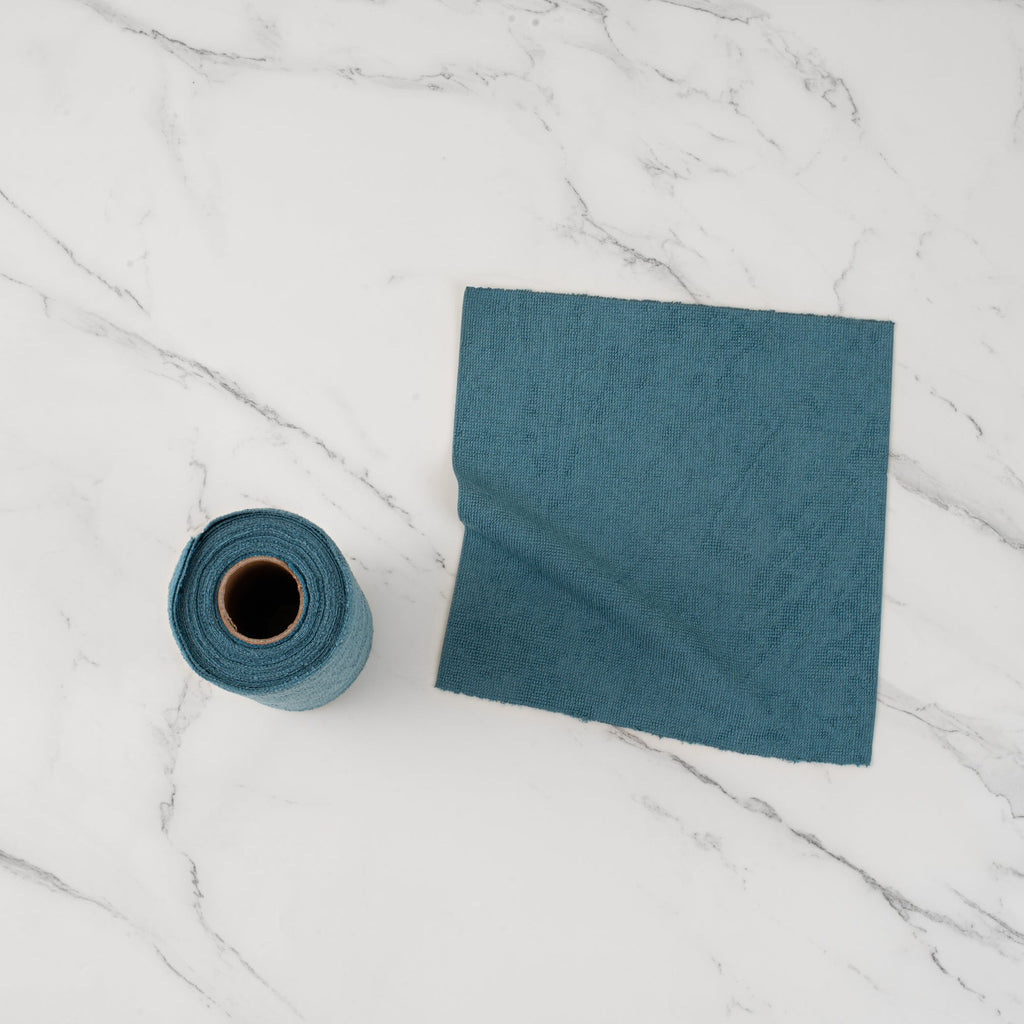 Clean Tek Professional Teal Microfiber General Purpose Towel Roll - Tear Away - 11 3/4" x 11 3/4" - 300 count box