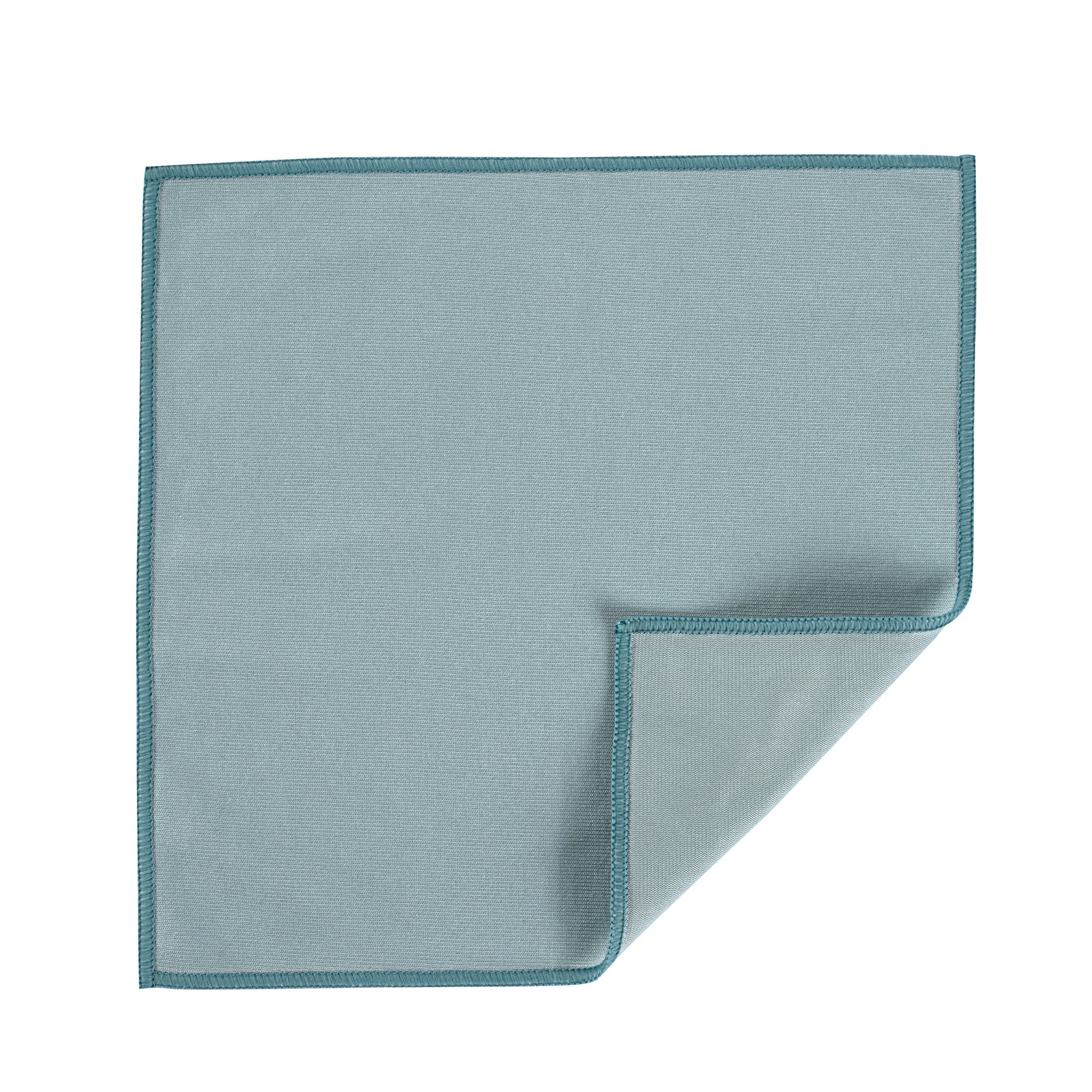 Clean Tek Professional Light Blue Microfiber Glass Cleaning Cloth - 11 3/4" x 11 3/4" - 2 count box