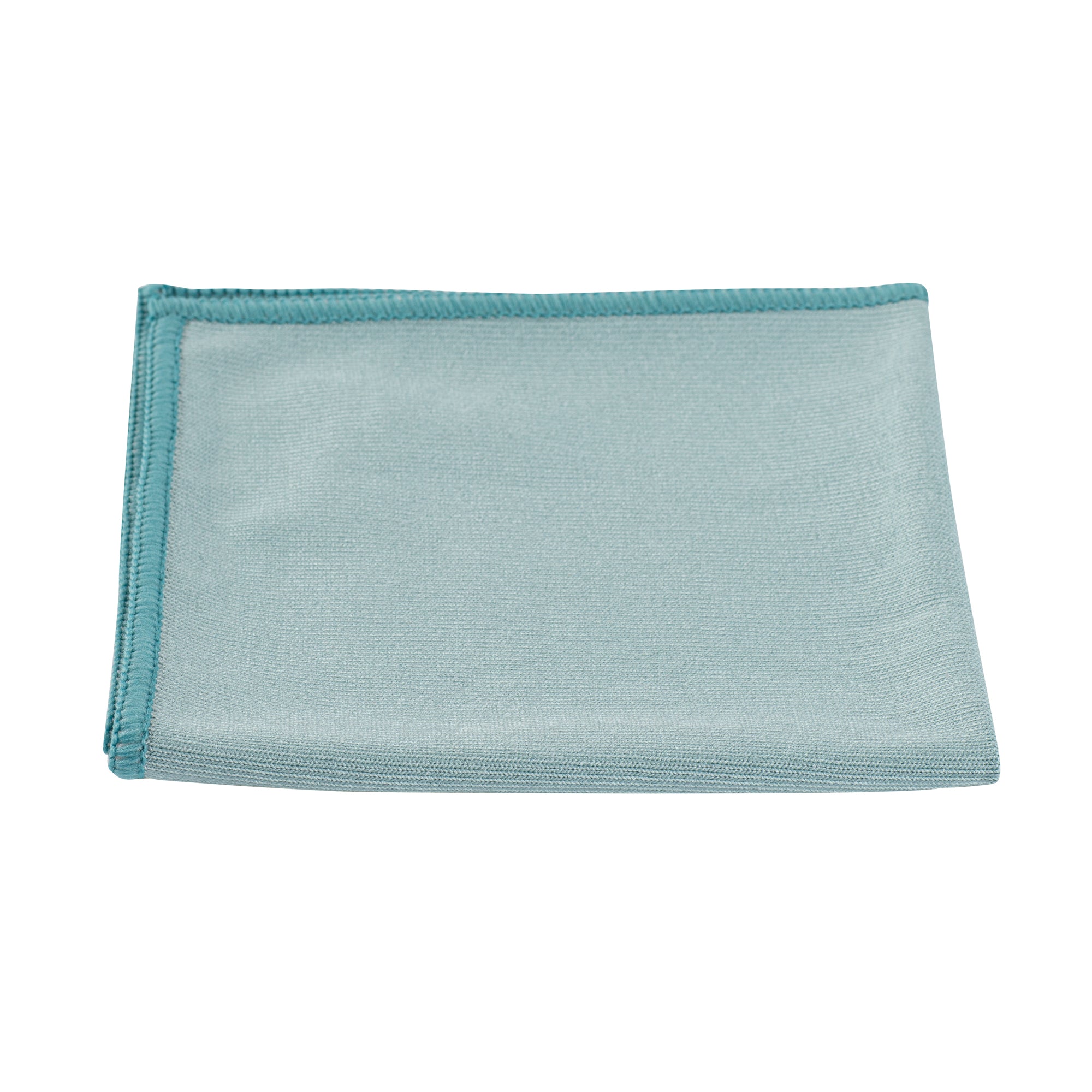 Clean Tek Professional Light Blue Microfiber Glass Cleaning Cloth - 11 3/4" x 11 3/4" - 2 count box