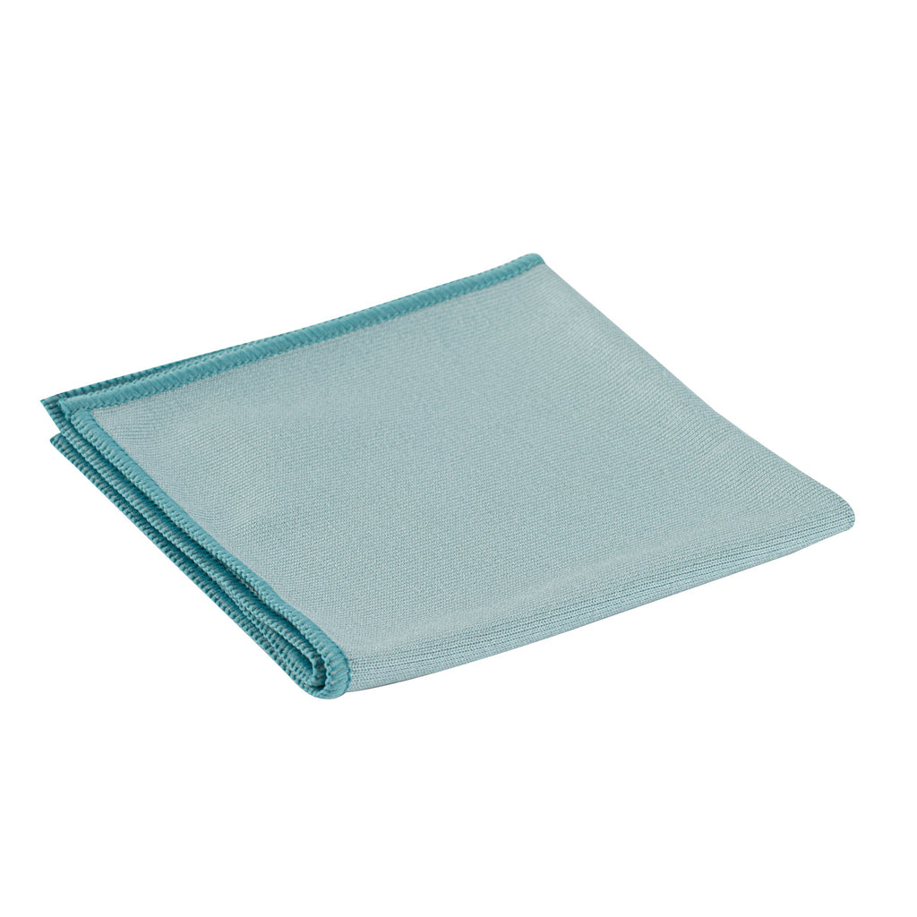 Clean Tek Professional Light Blue Microfiber Glass Cleaning Cloth - 11 3/4" x 11 3/4" - 100 count box