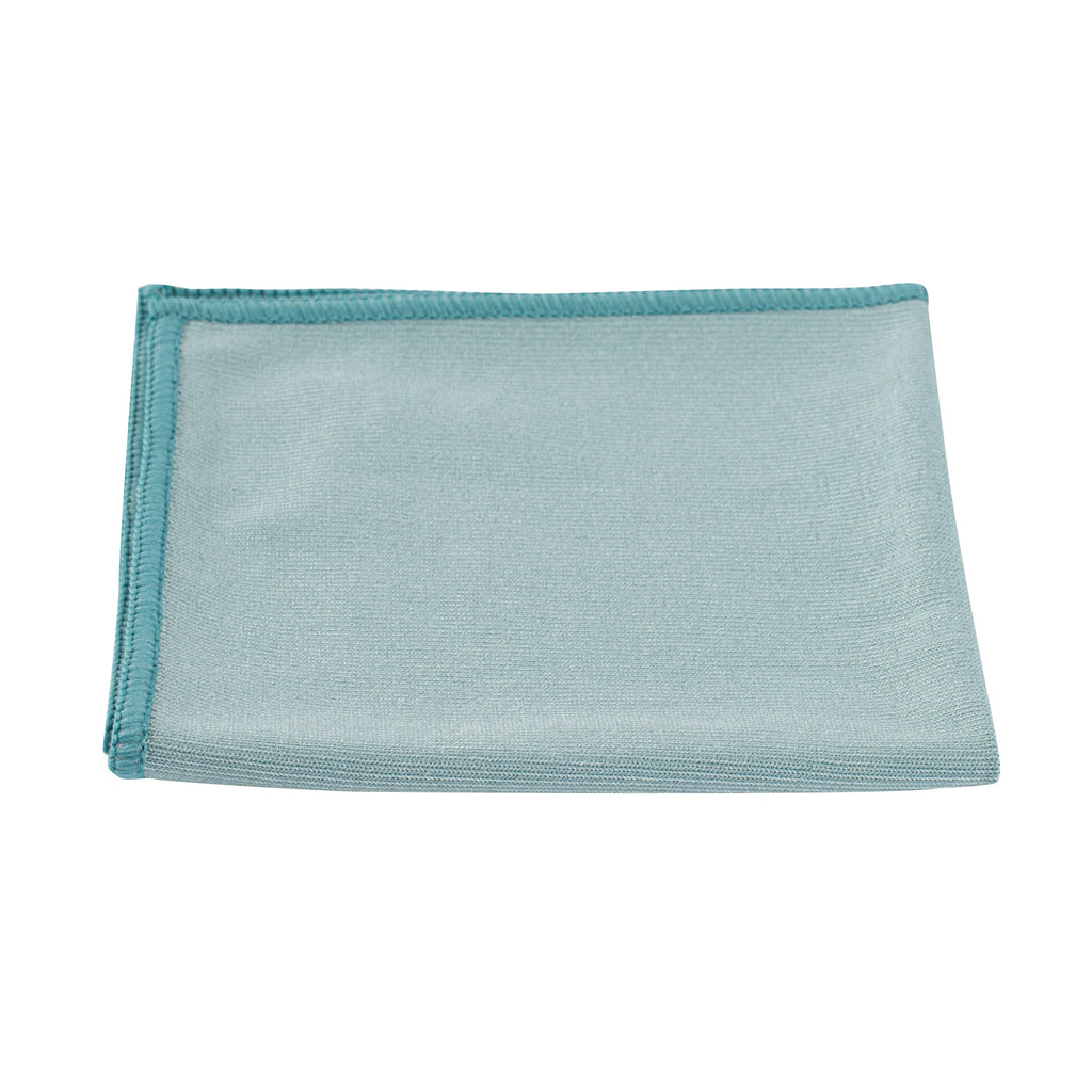 Clean Tek Professional Light Blue Microfiber Glass Cleaning Cloth - 11 3/4" x 11 3/4" - 100 count box