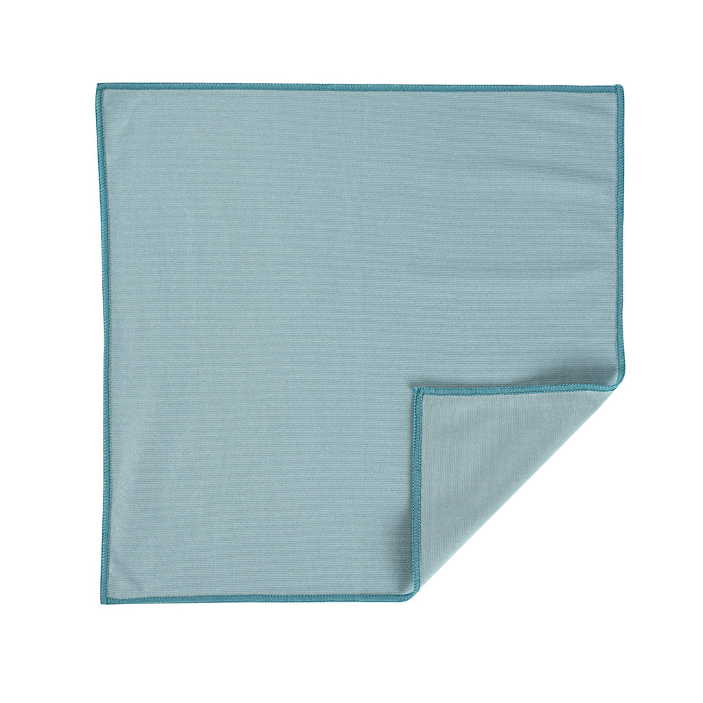 Clean Tek Professional Light Blue Microfiber Glass Cleaning Cloth - 15 3/4" x 15 3/4" - 2 count box