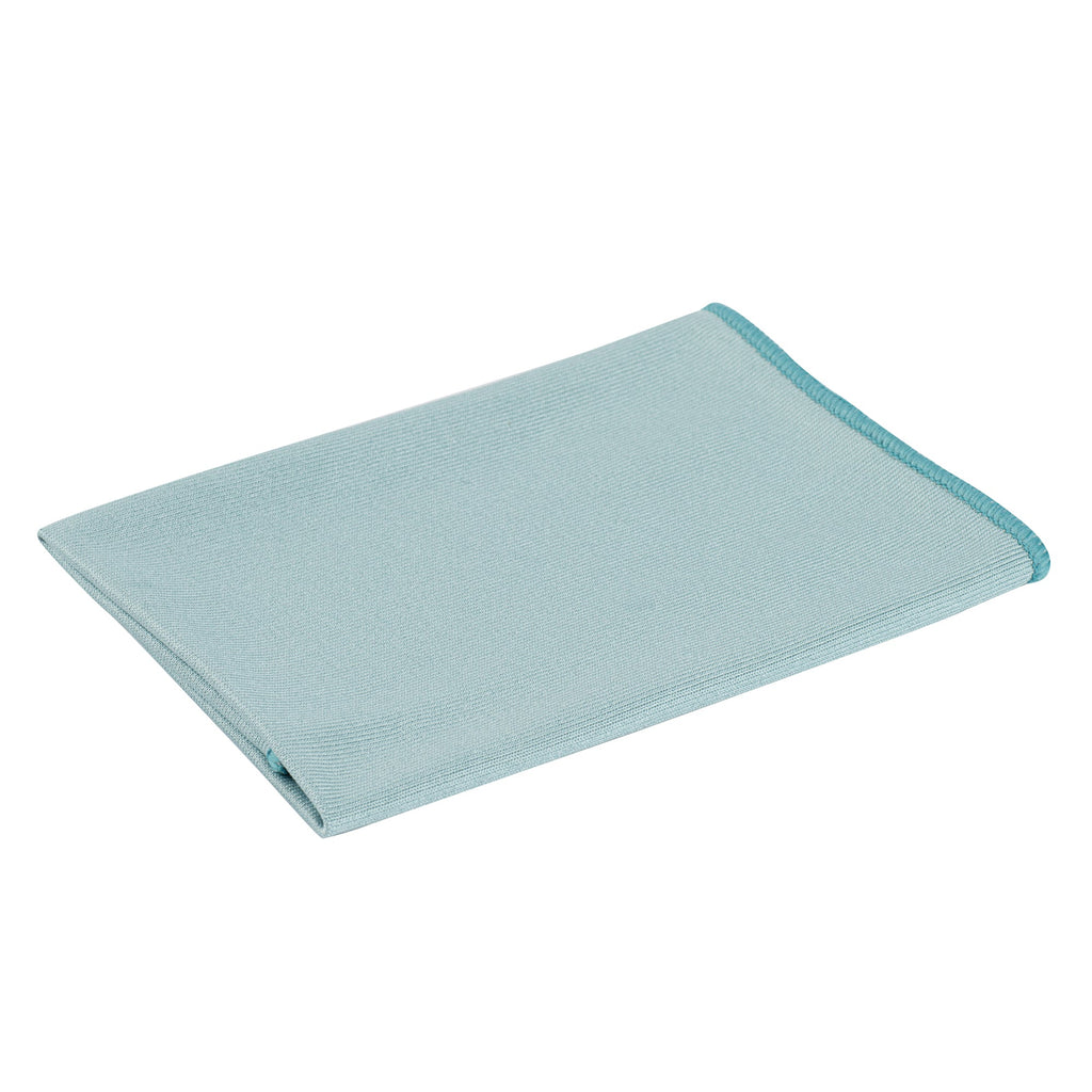 Clean Tek Professional Light Blue Microfiber Glass Cleaning Cloth - 15 3/4" x 15 3/4" - 2 count box