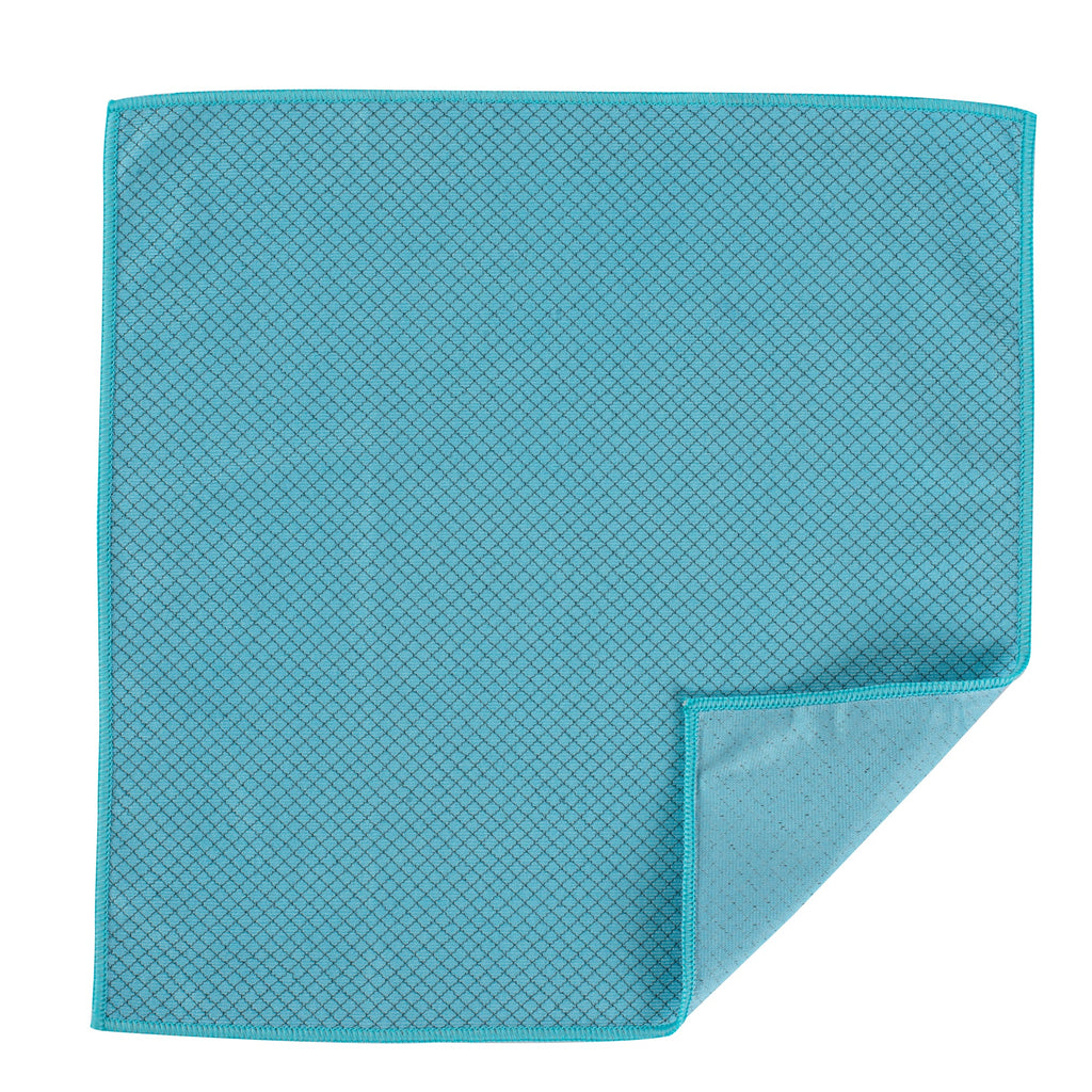 Clean Tek Professional Light Blue Microfiber Glass Cleaning Cloth - Diamond Weave - 15 3/4" x 15 3/4" - 1 count box