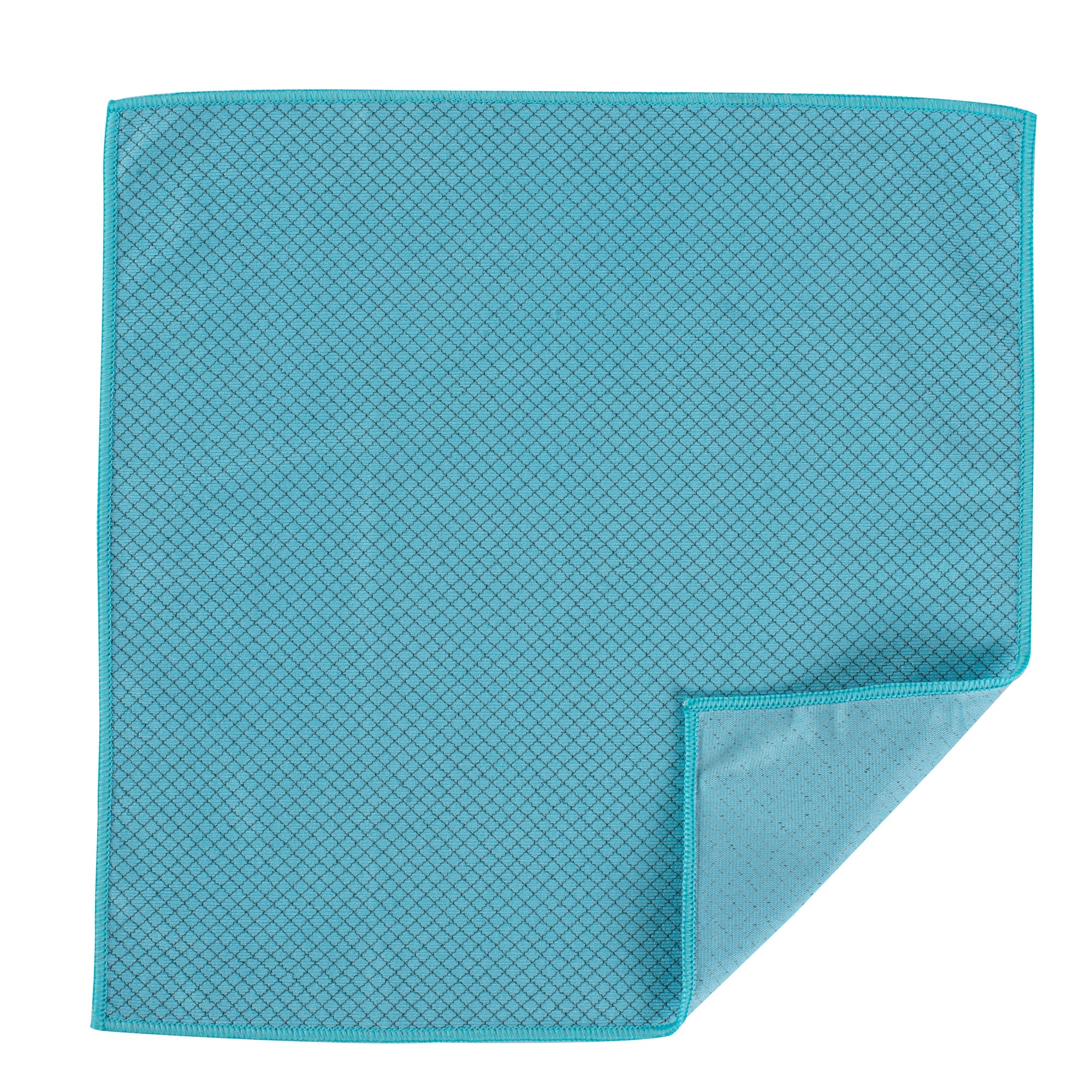 Clean Tek Professional Light Blue Microfiber Glass Cleaning Cloth - Diamond Weave - 15 3/4" x 15 3/4" - 1 count box