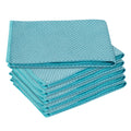 Clean Tek Professional Light Blue Microfiber Glass Cleaning Cloth - Diamond Weave - 15 3/4" x 15 3/4" - 1 count box