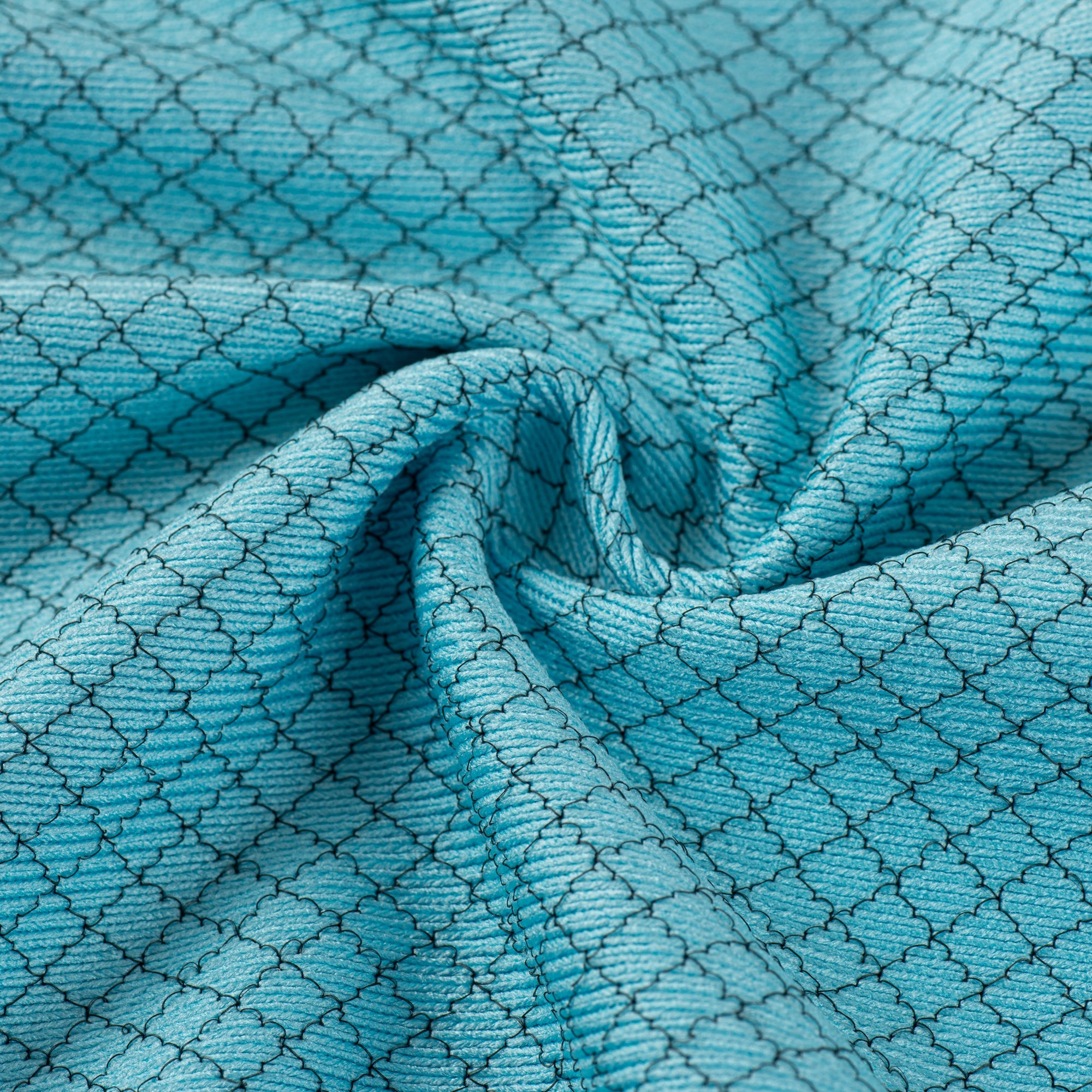 Clean Tek Professional Light Blue Microfiber Glass Cleaning Cloth - Diamond Weave - 15 3/4" x 15 3/4" - 1 count box