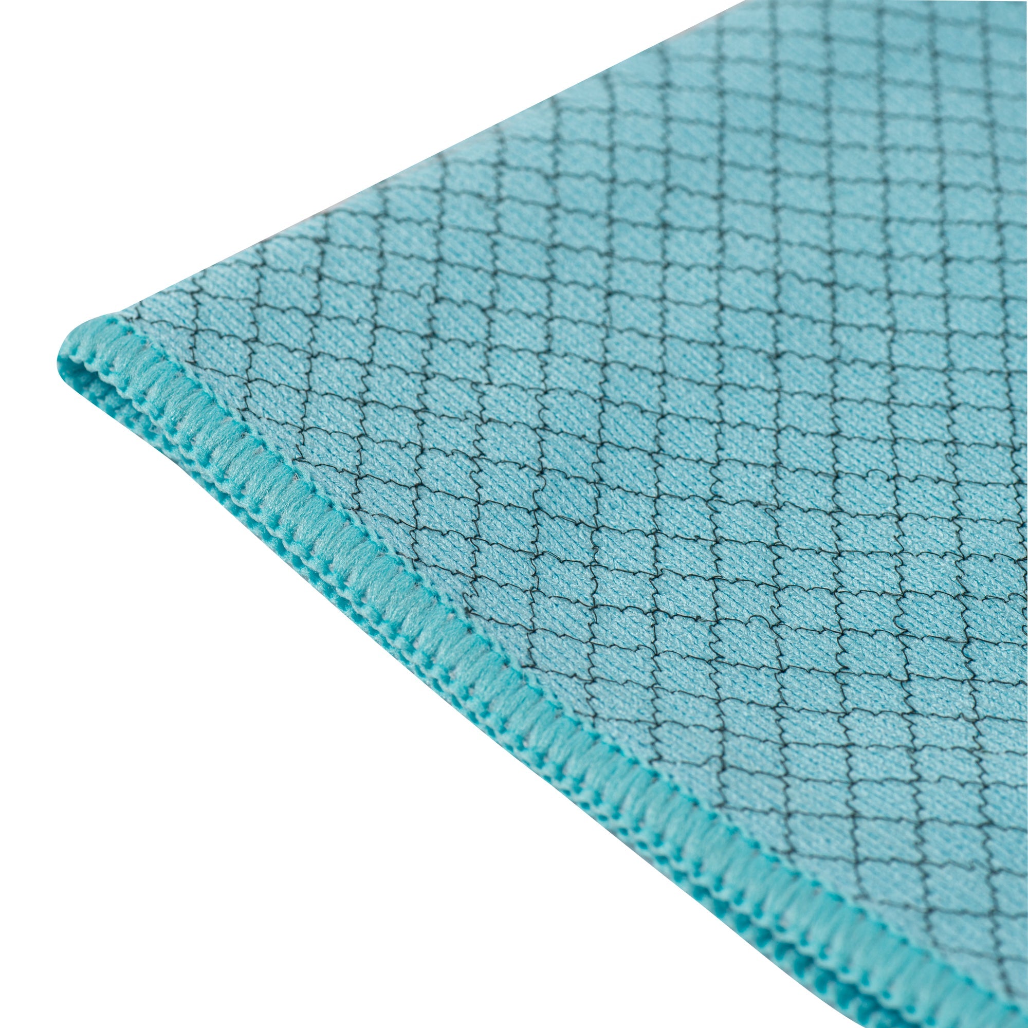 Clean Tek Professional Light Blue Microfiber Glass Cleaning Cloth - Diamond Weave - 15 3/4" x 15 3/4" - 100 count box