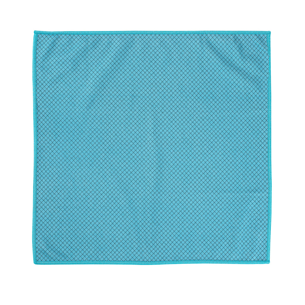 Clean Tek Professional Light Blue Microfiber Glass Cleaning Cloth - Diamond Weave - 15 3/4" x 15 3/4" - 100 count box