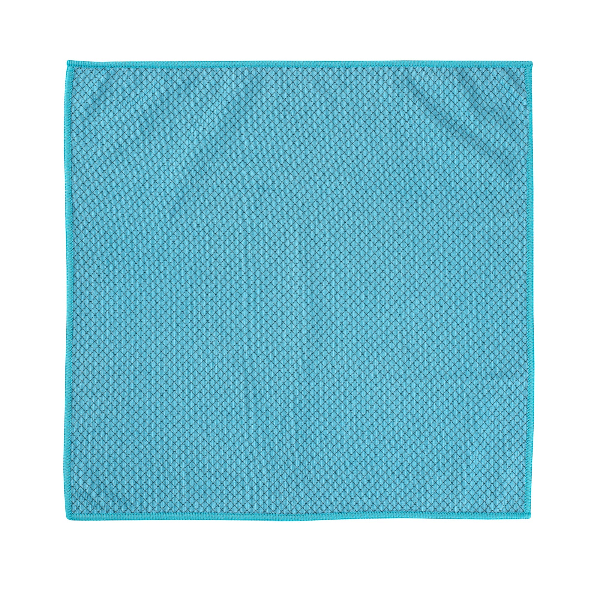 Clean Tek Professional Light Blue Microfiber Glass Cleaning Cloth - Diamond Weave - 15 3/4" x 15 3/4" - 100 count box