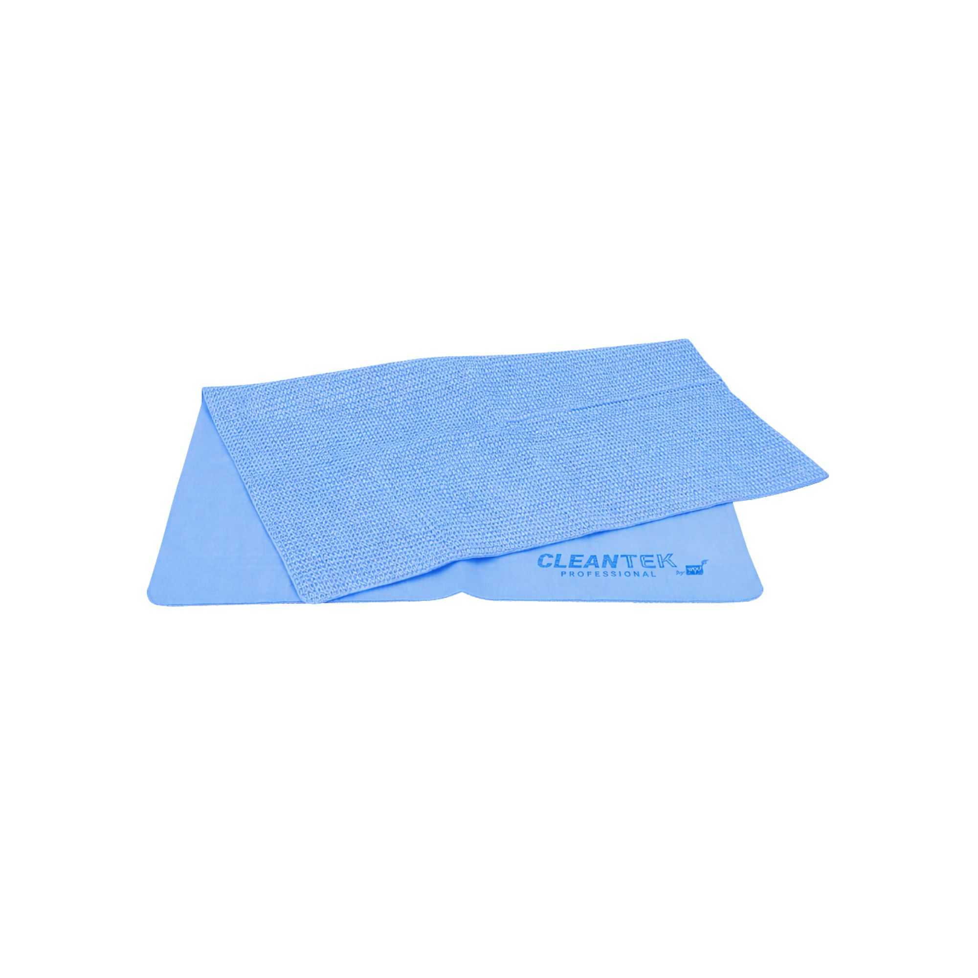 Clean Tek Professional Blue 3D Chamois Cloth - with Storage Tube - 25 1/4'' x 17'' - 20 count box