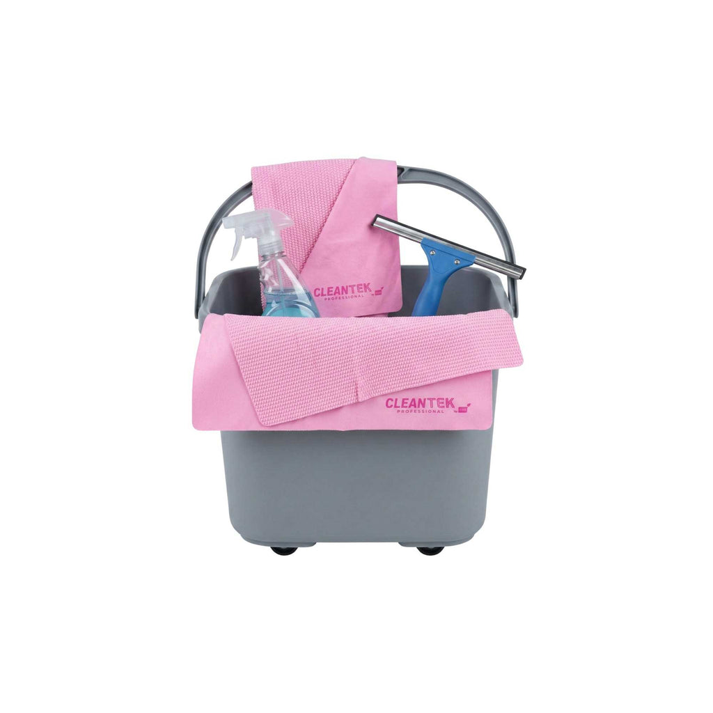Clean Tek Professional Pink 3D Chamois Cloth - with Storage Tube - 25 1/4'' x 17'' - 1 count box