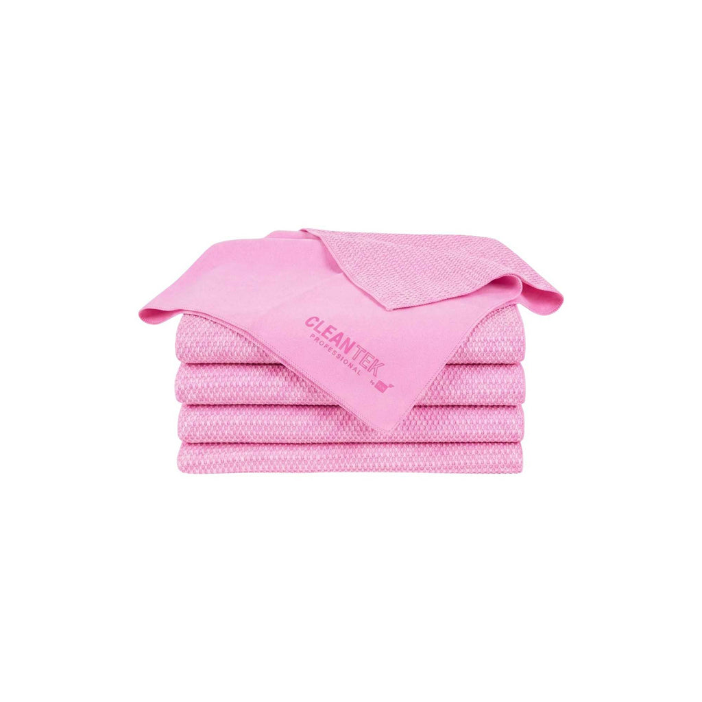 Clean Tek Professional Pink 3D Chamois Cloth - with Storage Tube - 25 1/4'' x 17'' - 1 count box