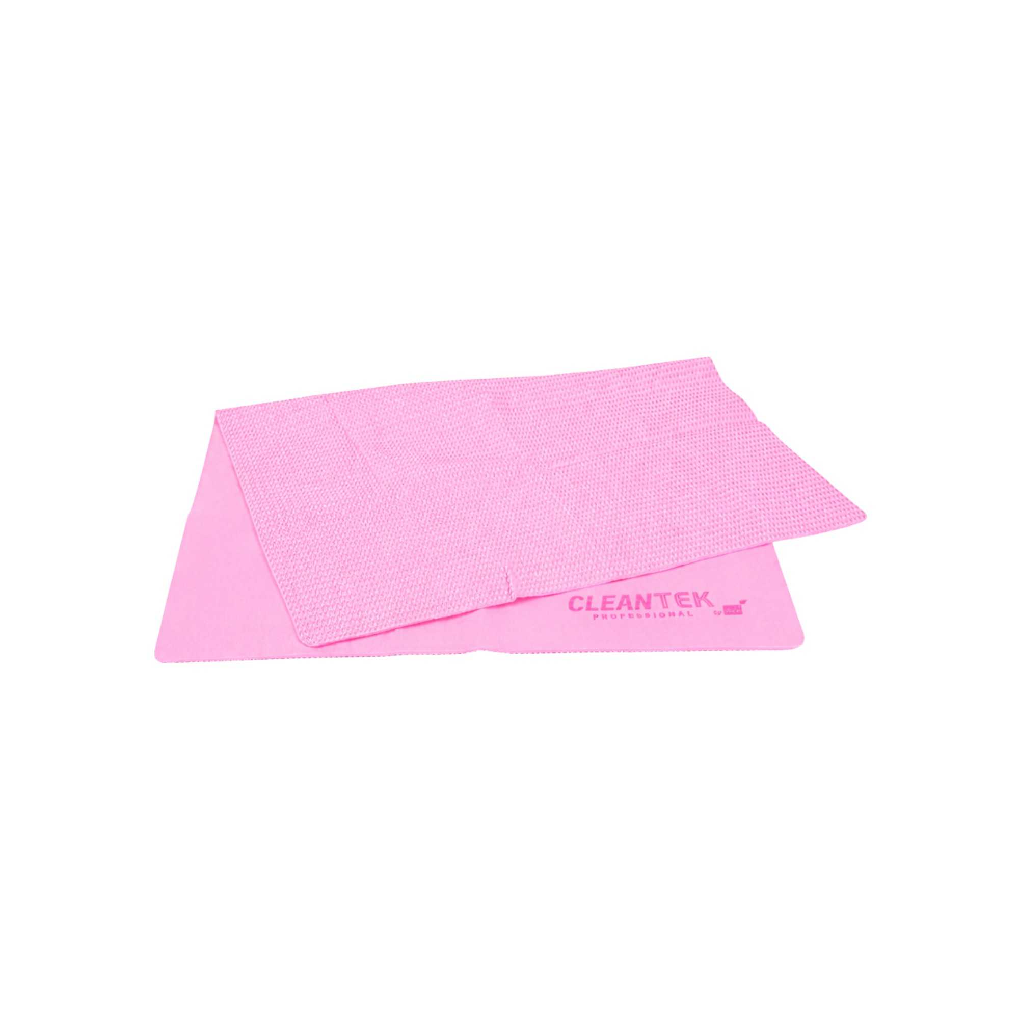 Clean Tek Professional Pink 3D Chamois Cloth - with Storage Tube - 25 1/4'' x 17'' - 20 count box