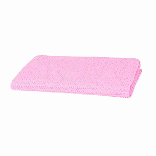 Clean Tek Professional Pink 3D Chamois Cloth - with Storage Tube - 25 1/4'' x 17'' - 20 count box
