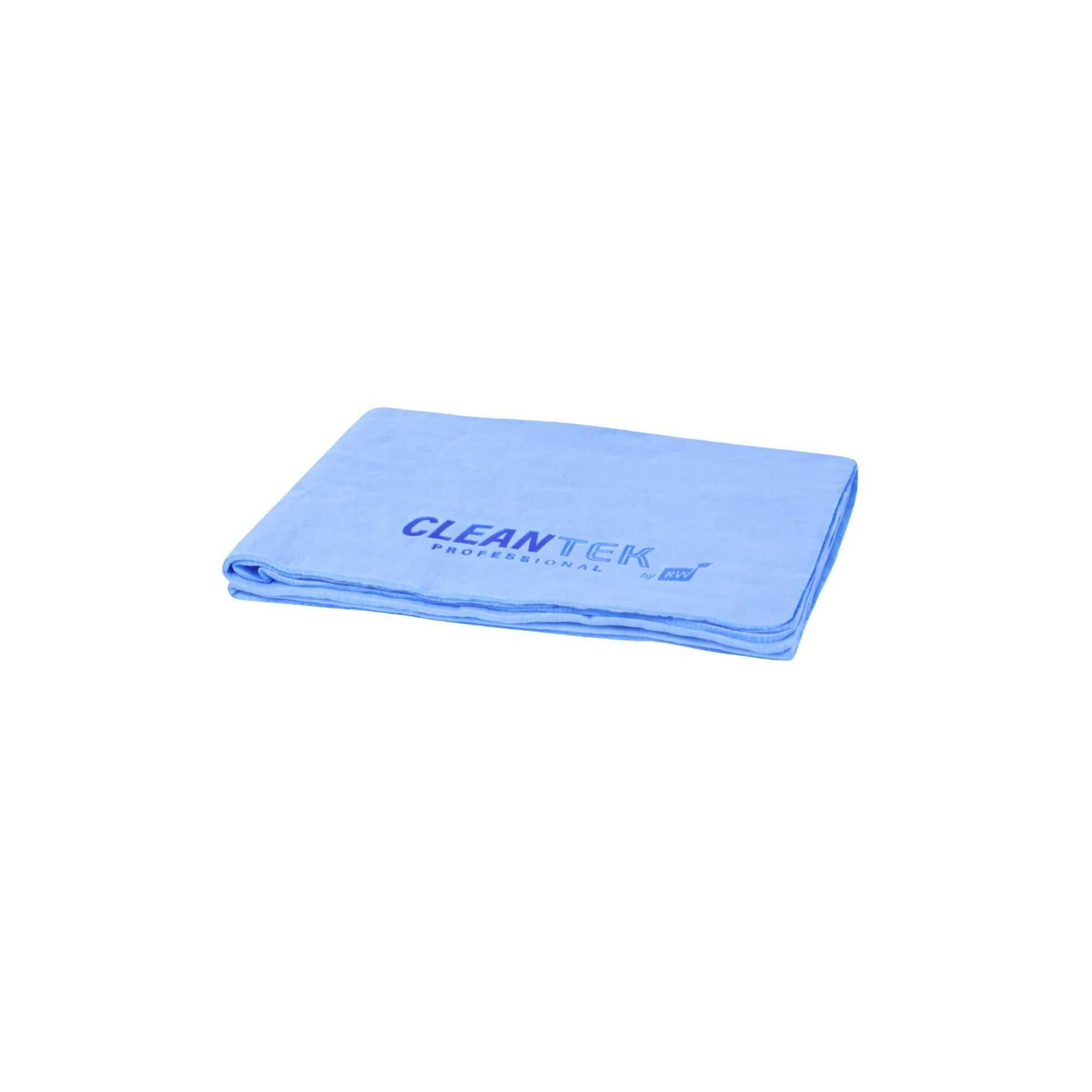 Clean Tek Professional Blue Chamois Cloth - with Storage Tube - 25 1/4'' x 17'' - 20 count box