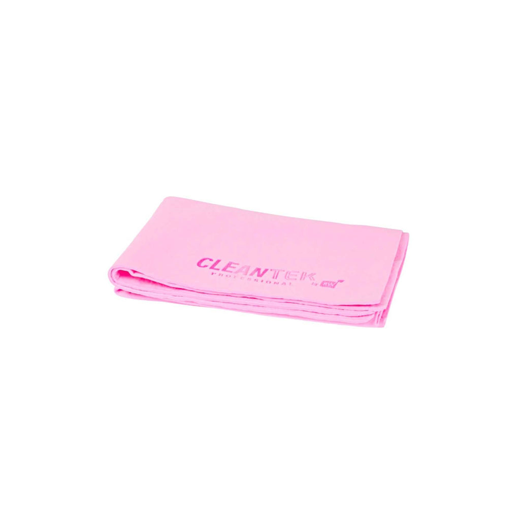 Clean Tek Professional Pink Chamois Cloth - with Storage Tube - 25 1/4'' x 17'' - 20 count box