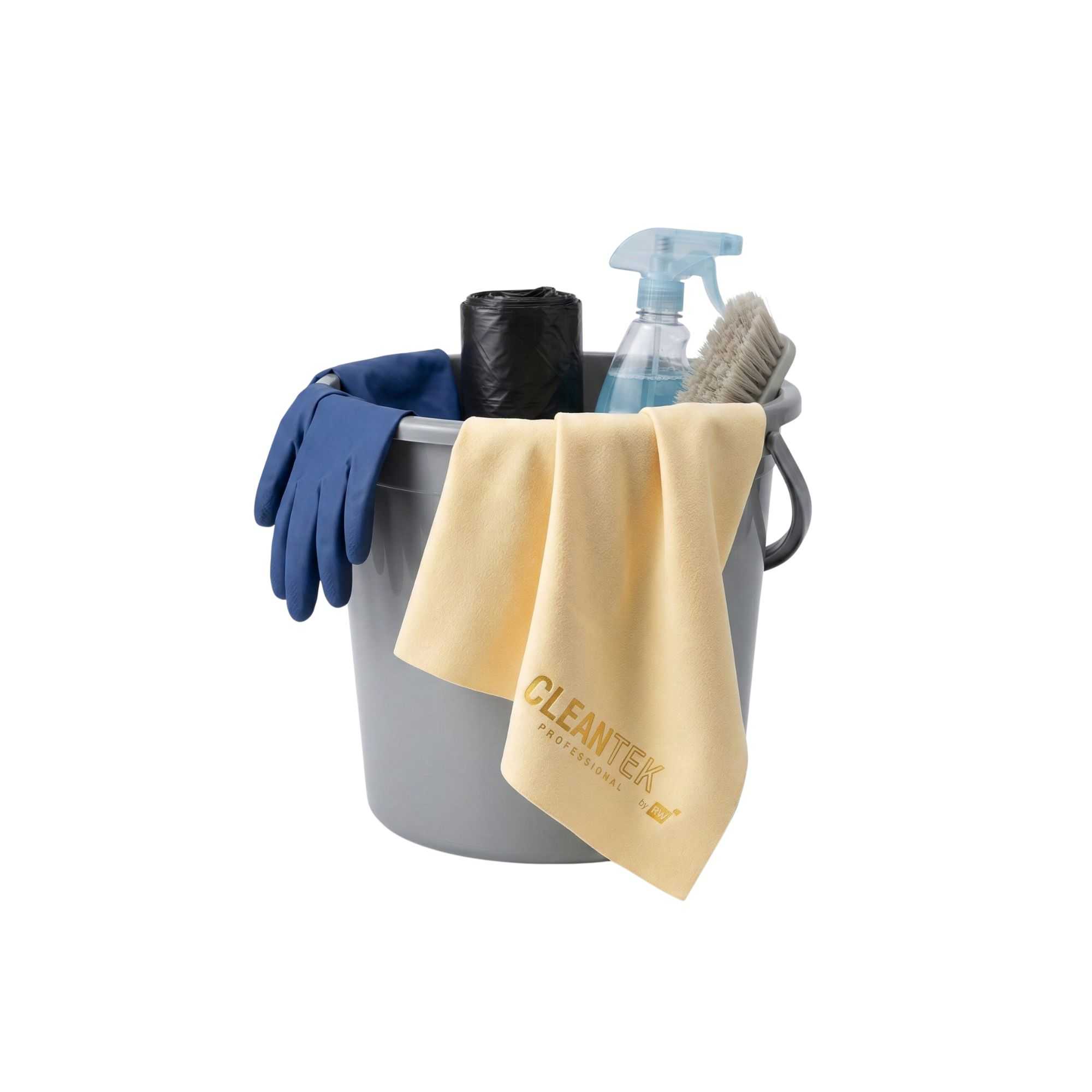 Clean Tek Professional Yellow Chamois Cloth - with Storage Tube - 25 1/4'' x 17'' - 1 count box
