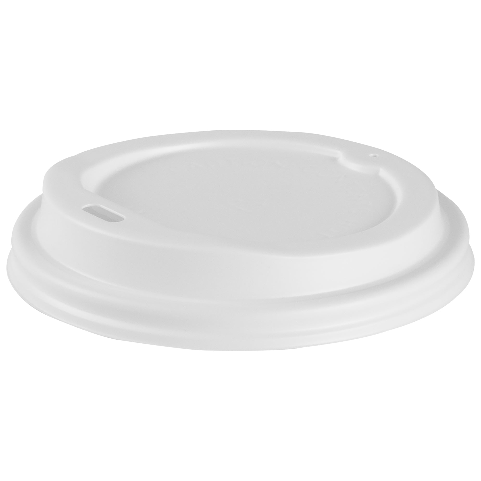 Restpresso 8 oz Green and White Stripe Paper Single Wall Coffee Cup - with White Lid - 3 1/2"x 3 1/2"x 4" - 20 count box