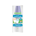 Restpresso 8 oz Purple and White Stripe Paper Single Wall Coffee Cup - with White Lid - 3 1/2"x 3 1/2"x 4" - 20 count box