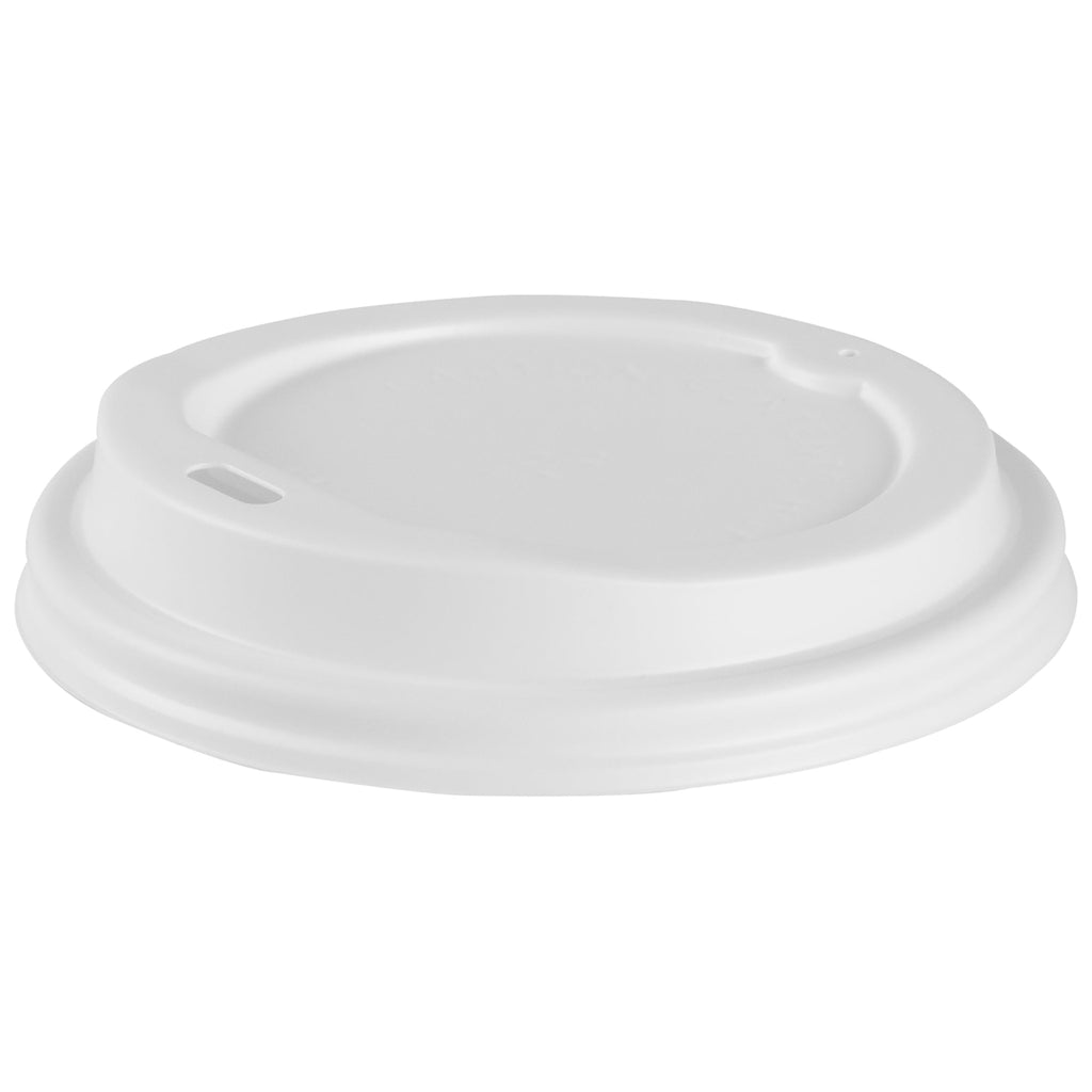Restpresso 16 oz Red and White Stripe Paper Single Wall Coffee Cup - with White Lid - 3 1/2"x 3 1/2"x 5 3/4" - 20 count box