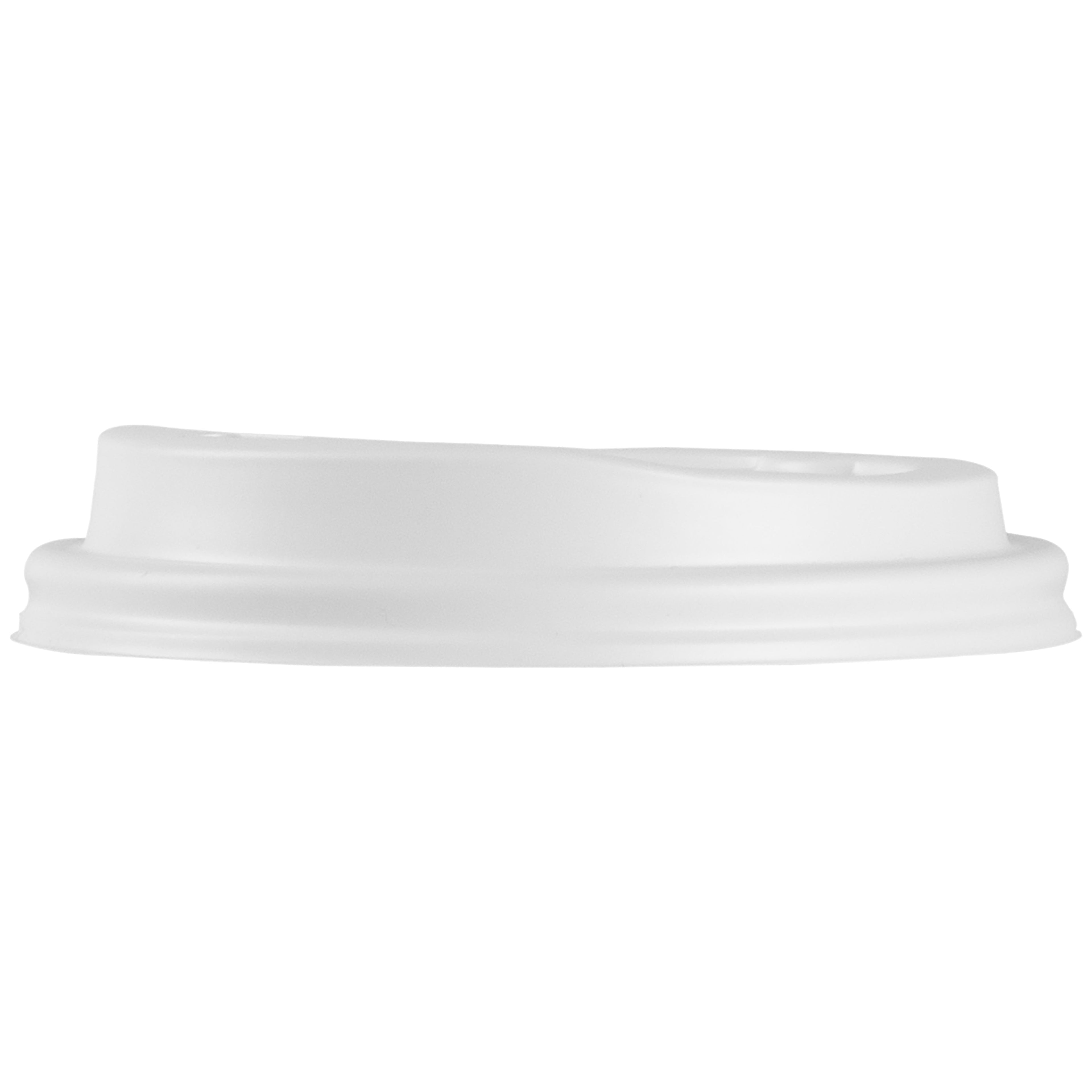 Restpresso 20 oz Gray and White Stripe Paper Single Wall Coffee Cup - with White Lid - 3 1/2"x 3 1/2"x 6 1/2" - 400 count box