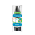 Restpresso 8 oz Black and White Stripe Paper Single Wall Coffee Cup - with Black Lid - 3 1/2" x 3 1/2" x 3 1/4" - 20 count box