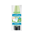 Restpresso 8 oz Green and White Stripe Paper Single Wall Coffee Cup - with Black Lid - 3 1/2" x 3 1/2" x 3 1/4" - 20 count box