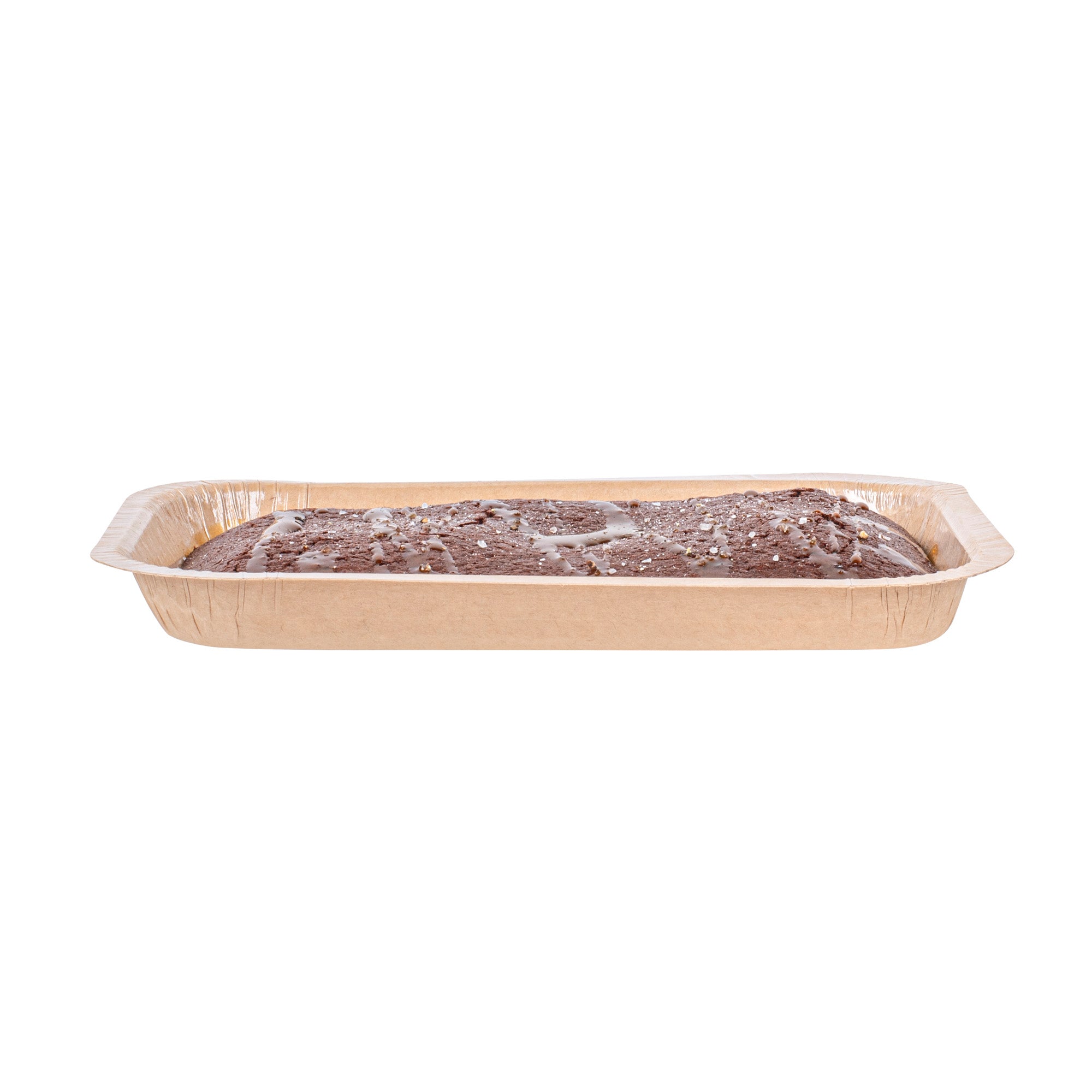 Pastry Tek 15 oz Rectangle Kraft Paperboard Tray - Oven-Safe - 8 1/4" x 5 1/2" x 1" - 100 count box
