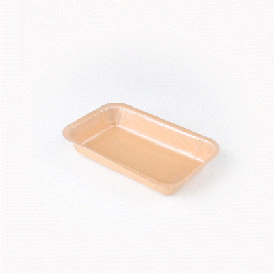 Pastry Tek 24 oz Rectangle Kraft Paperboard Tray - Oven-Safe - 8 1/4" x 5 1/2" x 1 1/2" - 25 count box