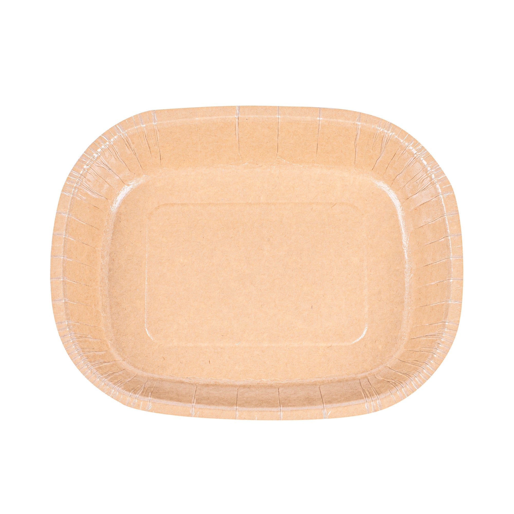 Pastry Tek 32 oz Rectangle Kraft Paperboard Tray - Oven-Safe - 9" x 7" x 1 3/4" - 25 count box