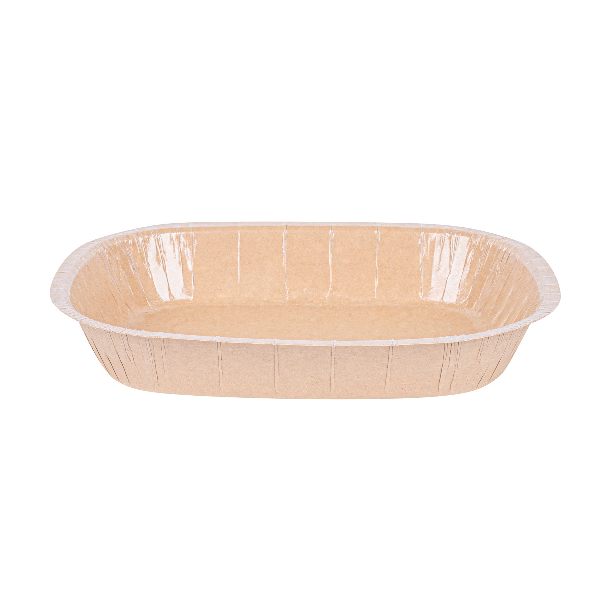 Pastry Tek 32 oz Rectangle Kraft Paperboard Tray - Oven-Safe - 9" x 7" x 1 3/4" - 100 count box