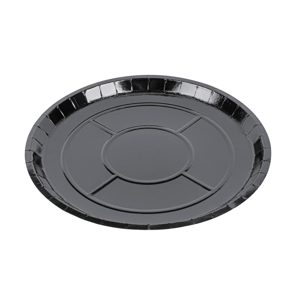 Eco Pie Round Black Paperboard Pizza Tray - Oven-Safe - 12'' - 25 count box