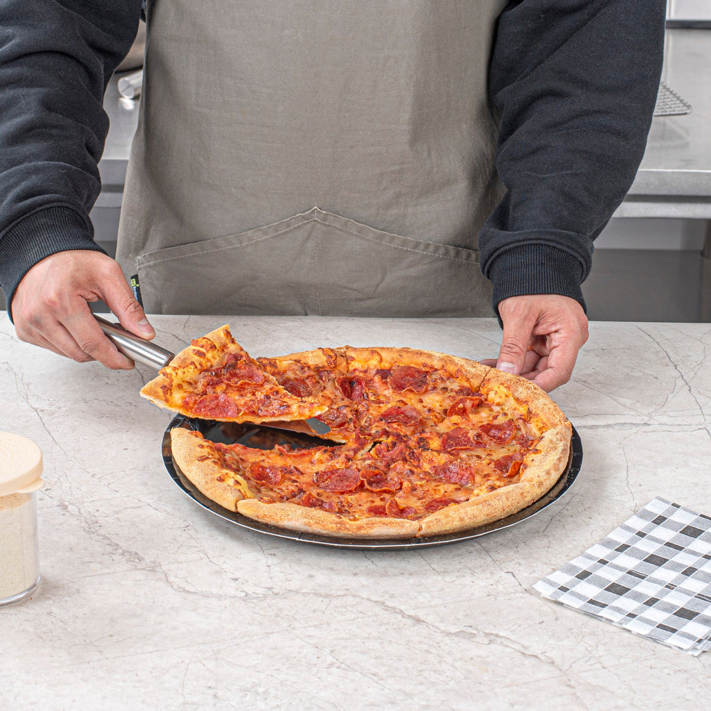 Eco Pie Round Black Paperboard Pizza Tray - Oven-Safe - 12'' - 25 count box
