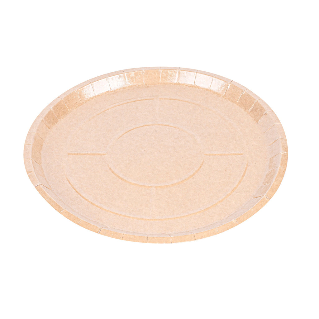 Eco Pie Round Kraft Paperboard Pizza Tray - Oven-Safe - 12'' - 50 count box