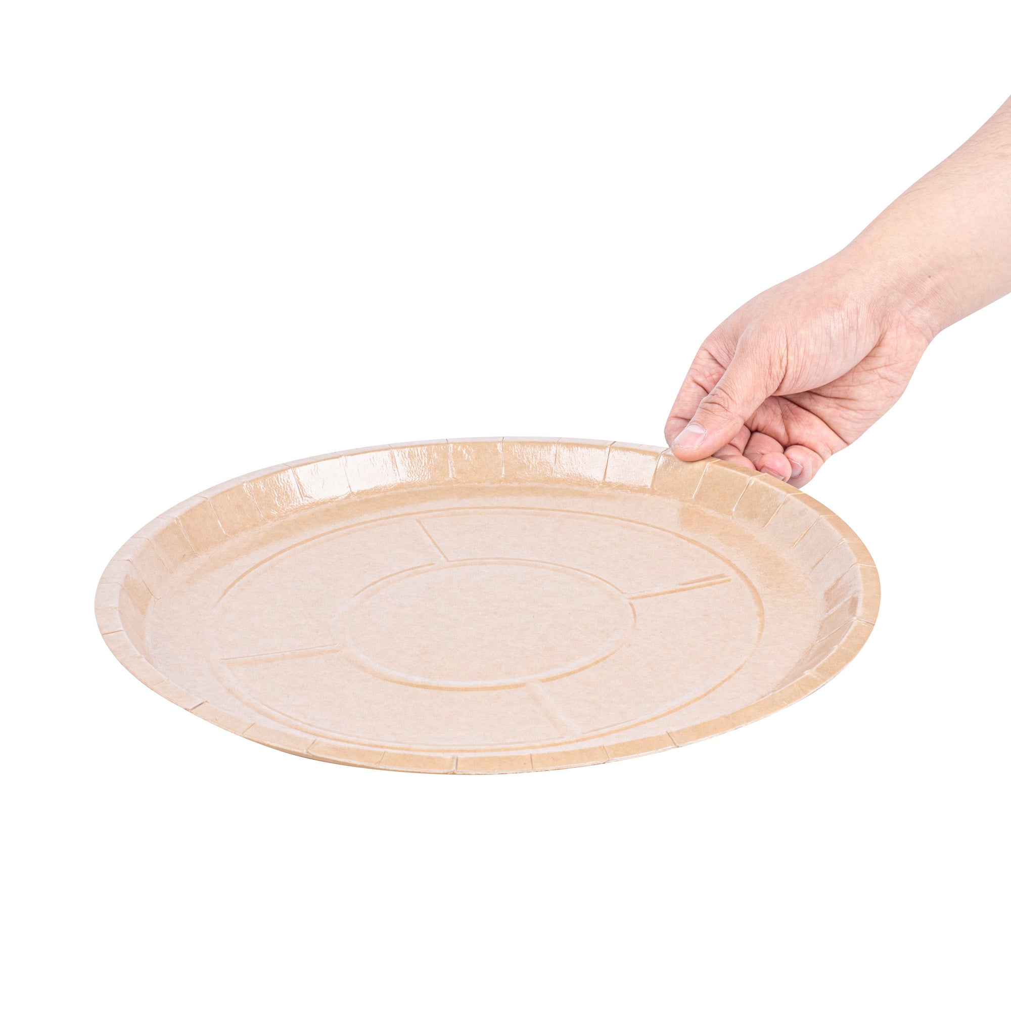 Eco Pie Round Kraft Paperboard Pizza Tray - Oven-Safe - 12'' - 25 count box