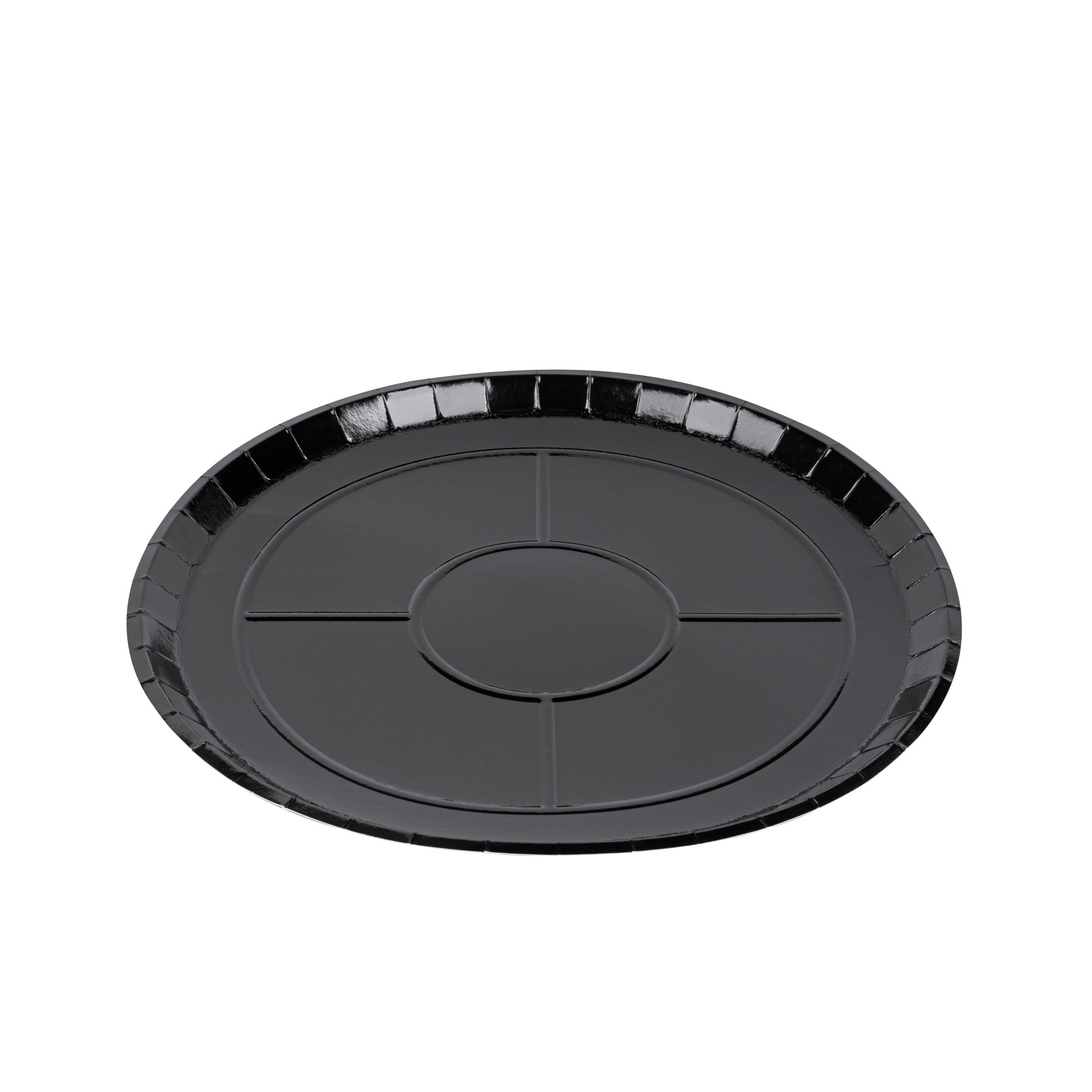Eco Pie Round Black Paperboard Pizza Tray - Oven-Safe - 16" - 25 count box