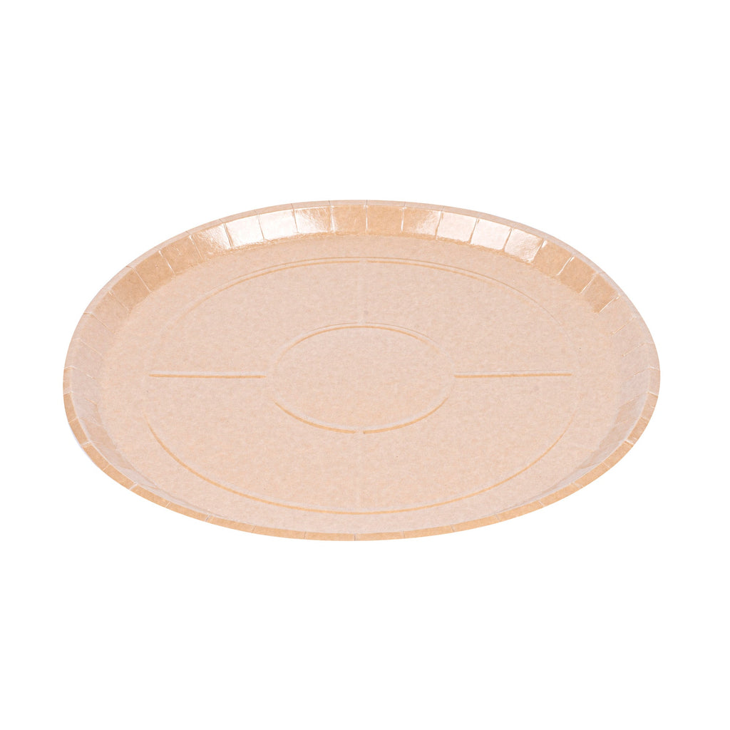 Eco Pie Round Kraft Paperboard Pizza Tray - Oven-Safe - 16" - 25 count box