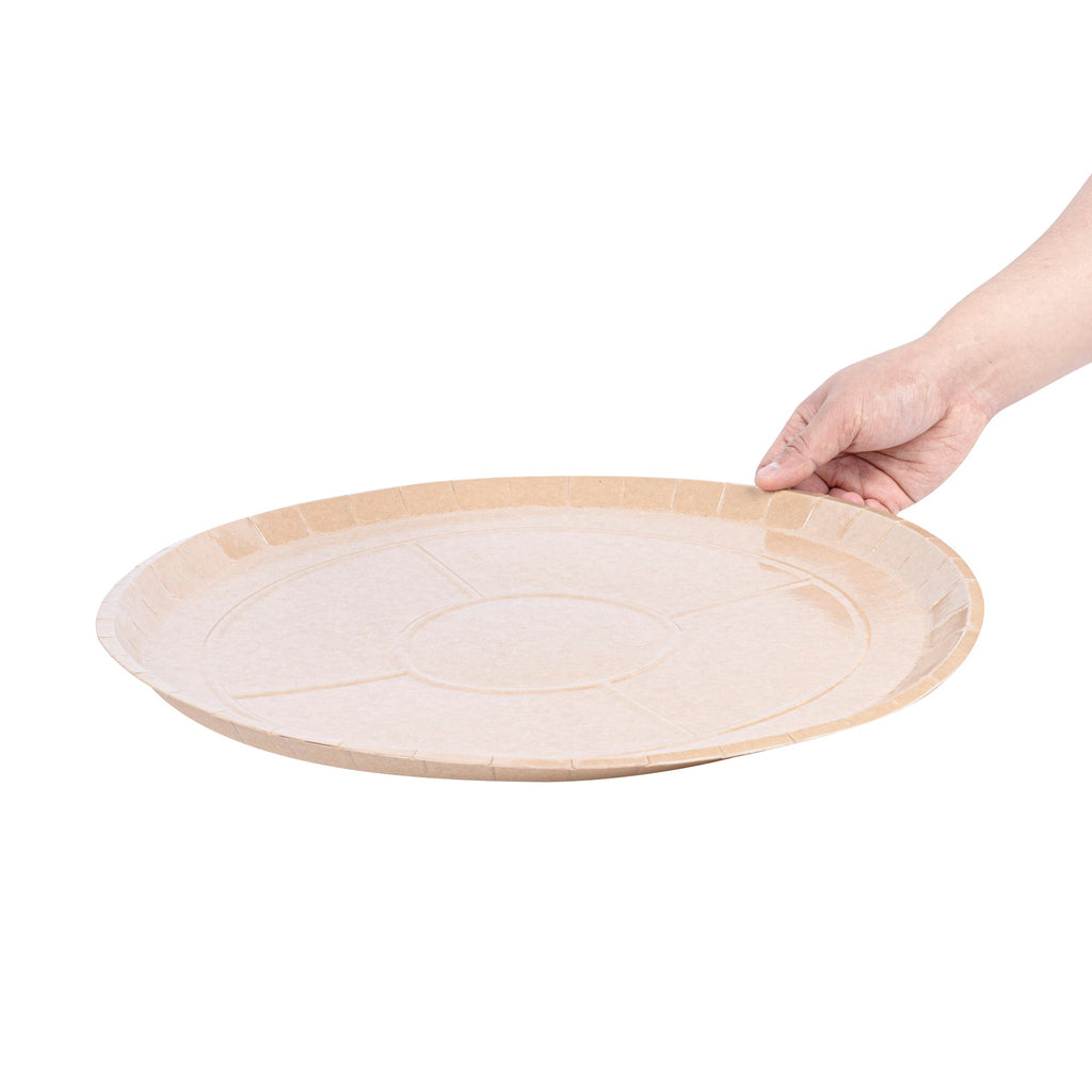 Eco Pie Round Kraft Paperboard Pizza Tray - Oven-Safe - 16" - 25 count box