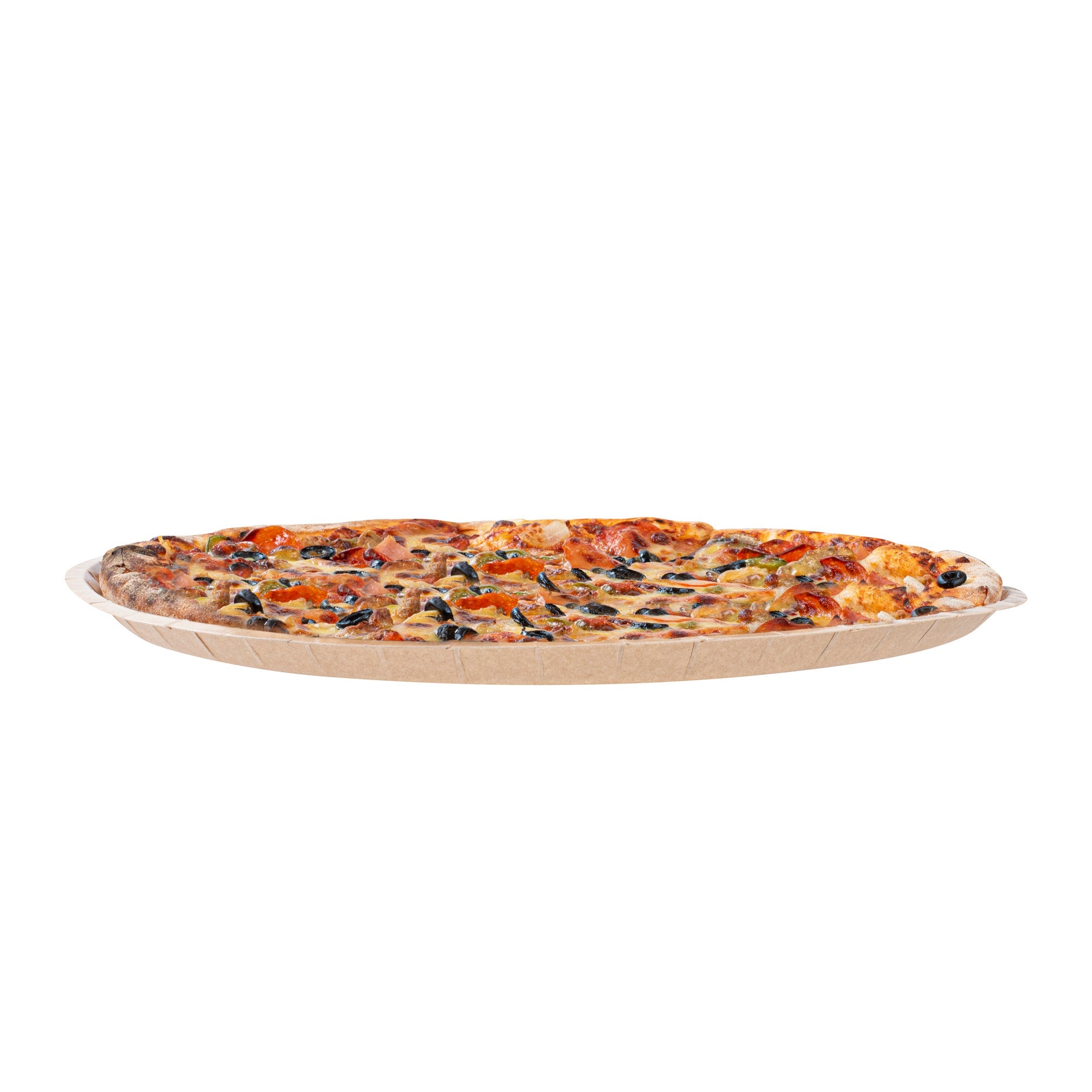 Eco Pie Round Kraft Paperboard Pizza Tray - Oven-Safe - 16" - 25 count box