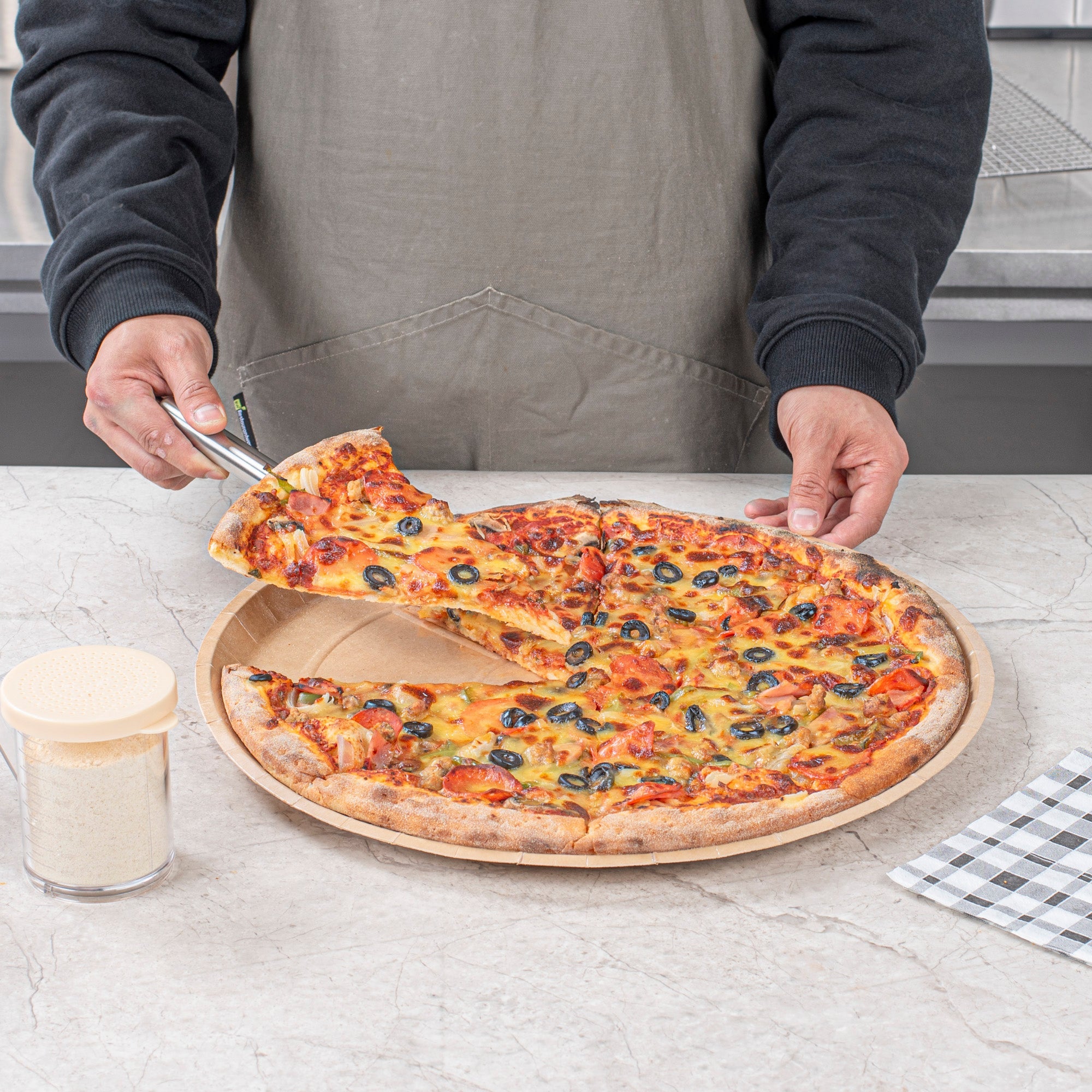 Eco Pie Round Kraft Paperboard Pizza Tray - Oven-Safe - 16" - 50 count box