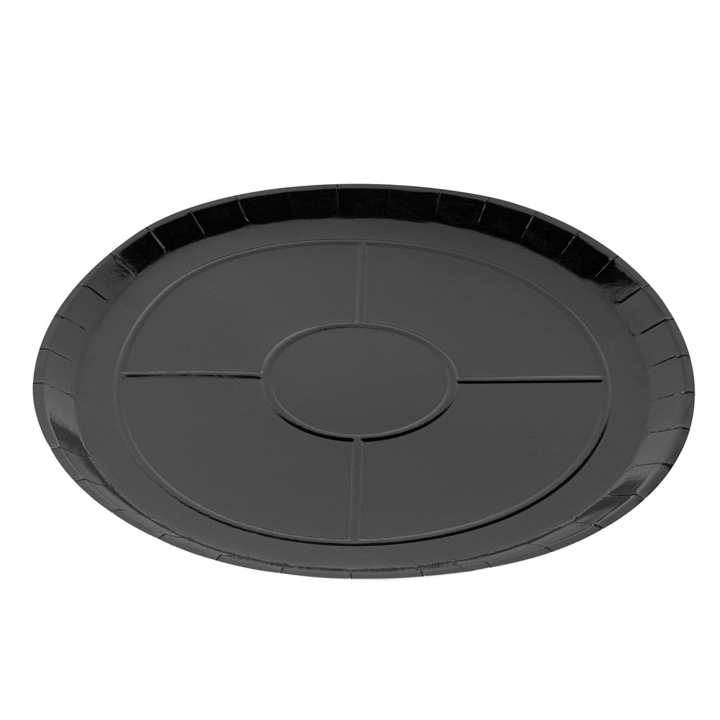 Eco Pie Round Black Paperboard Pizza Tray - Oven-Safe - 18'' - 50 count box
