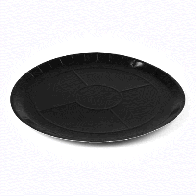 Eco Pie Round Black Paperboard Pizza Tray - Oven-Safe - 18'' - 25 count box
